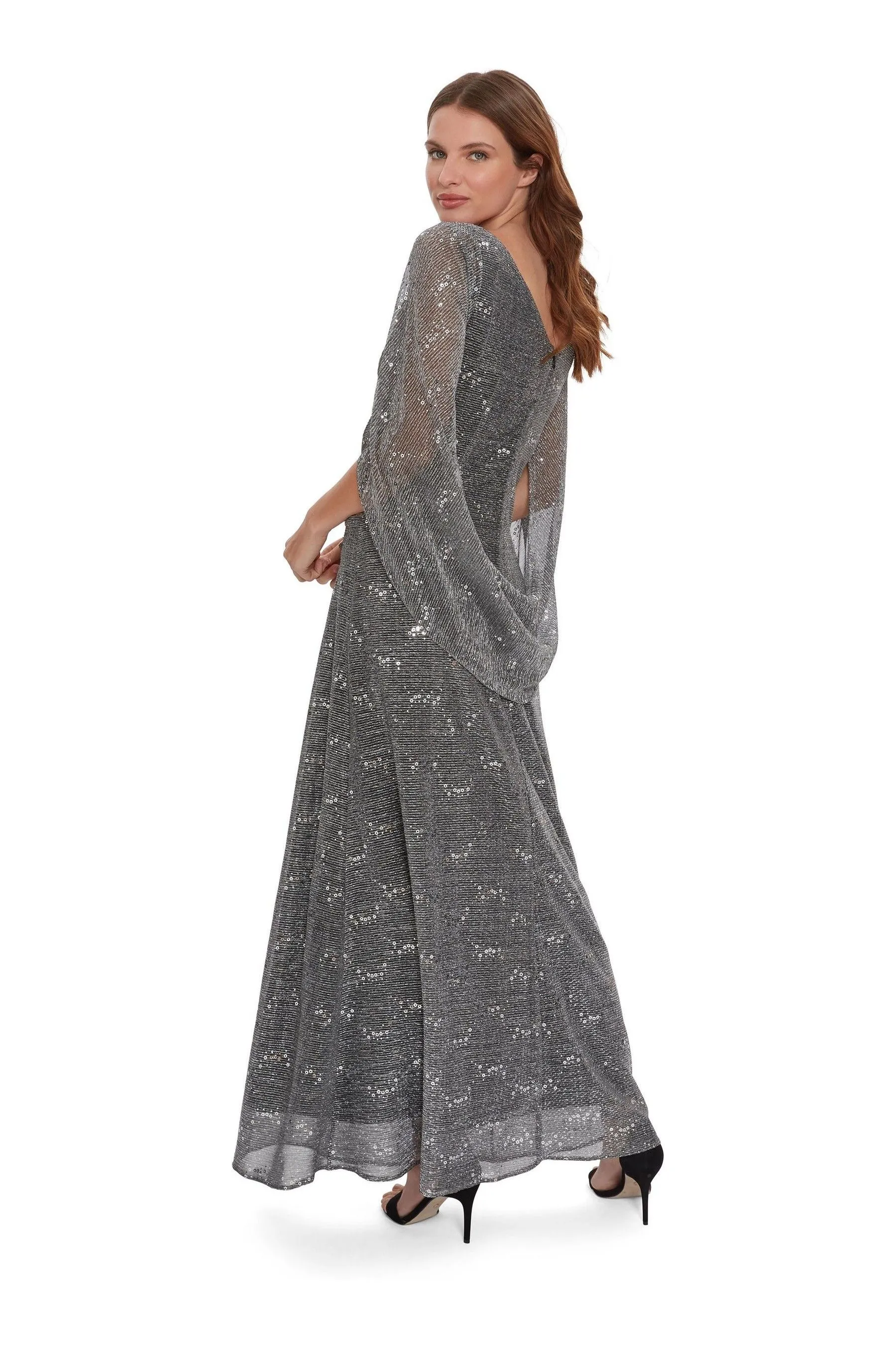 Gina Bacconi Naturale - Joanna Dettagli metallizzati Paillettes - Abito maxi in maglia