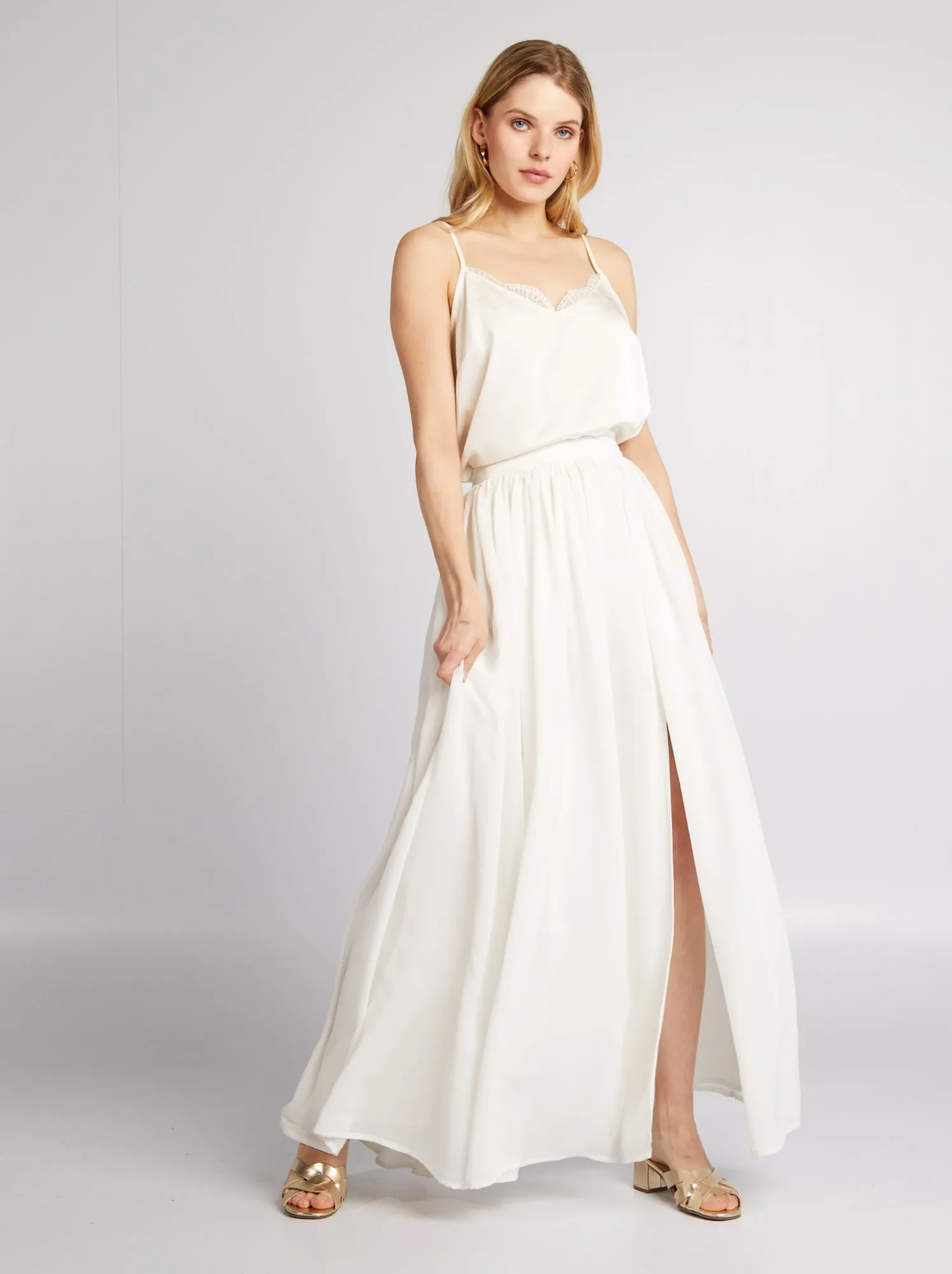 Gonna lunga in tulle - bianco