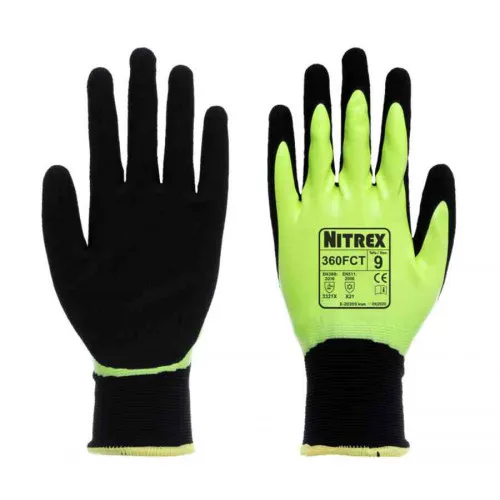 Guanti da lavoro Unigloves 360FCT, Tg. 7, in Acrilico, Nylon (rivestimento), col. Nero