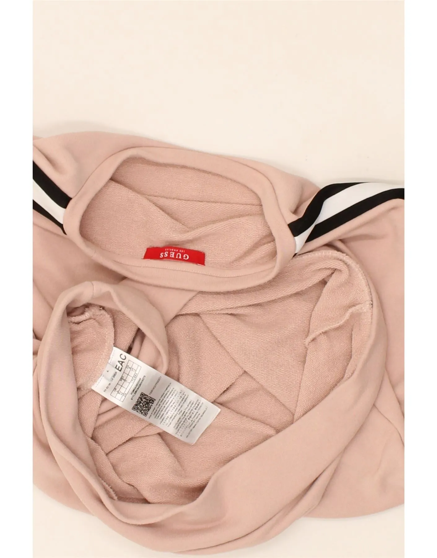 GUESS Womens Graphic Sweatshirt Jumper UK 12 Medium Pink Polyester
