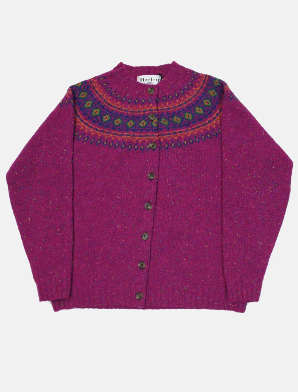 Harley of Scotland Cardigan L2957 Fuschia