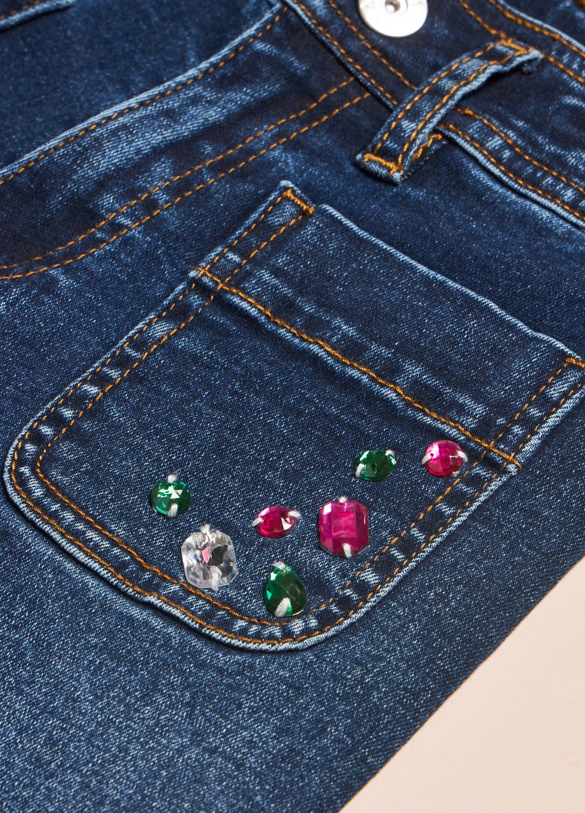 IANA  Pantalone marine in denim IANA bambina