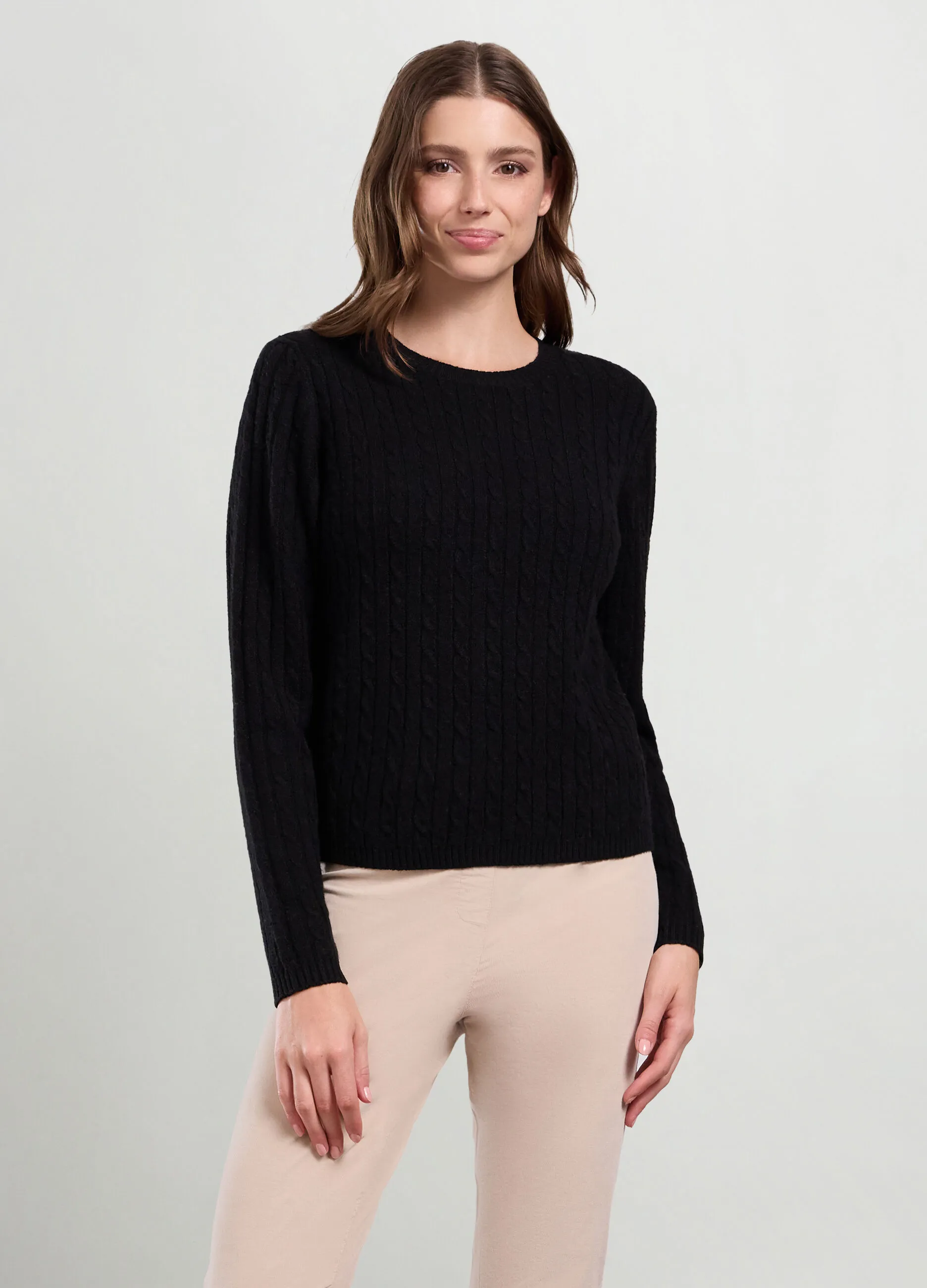 IWIE  Tricot con lavorazione a treccia donna
