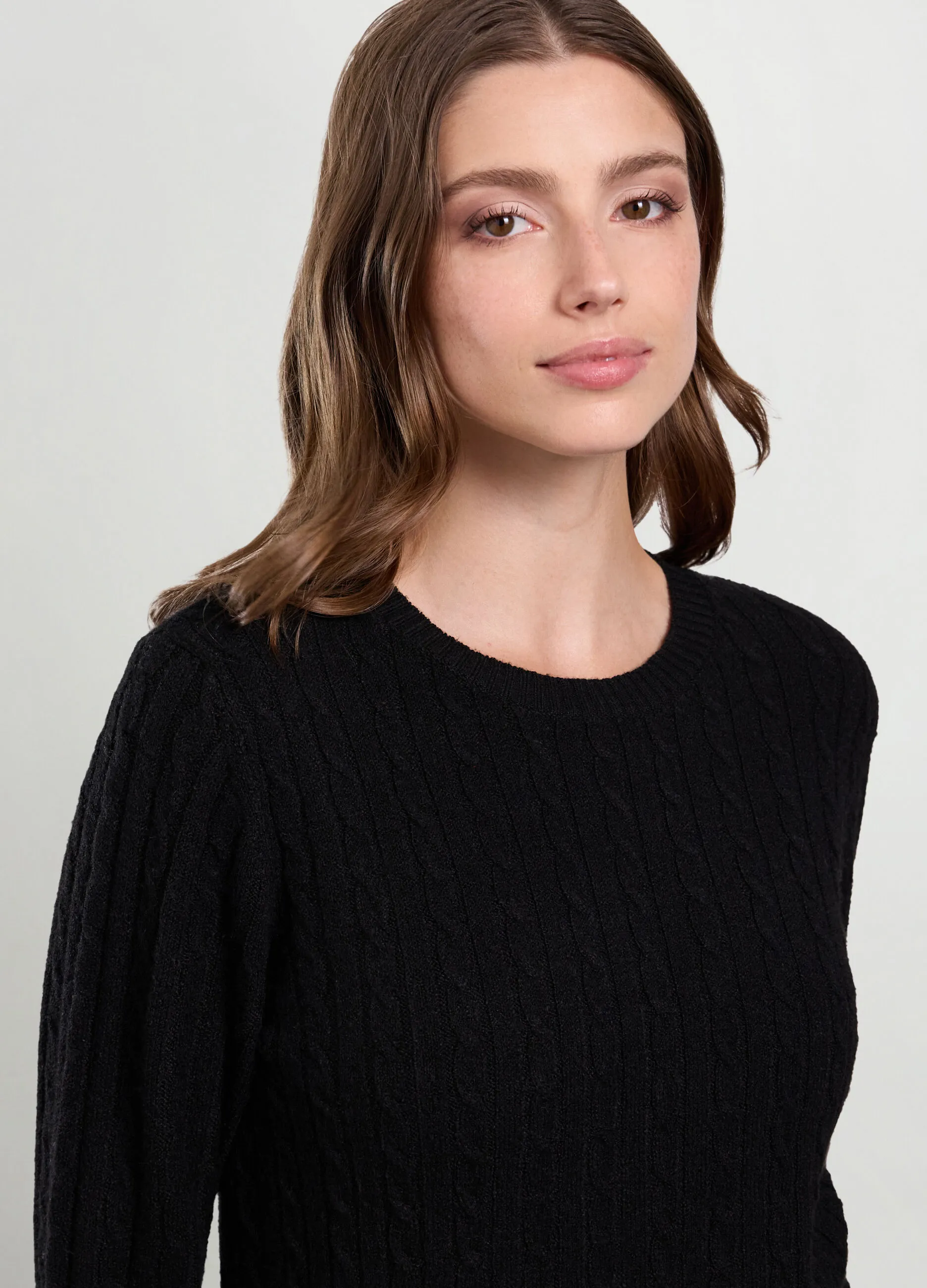 IWIE  Tricot con lavorazione a treccia donna