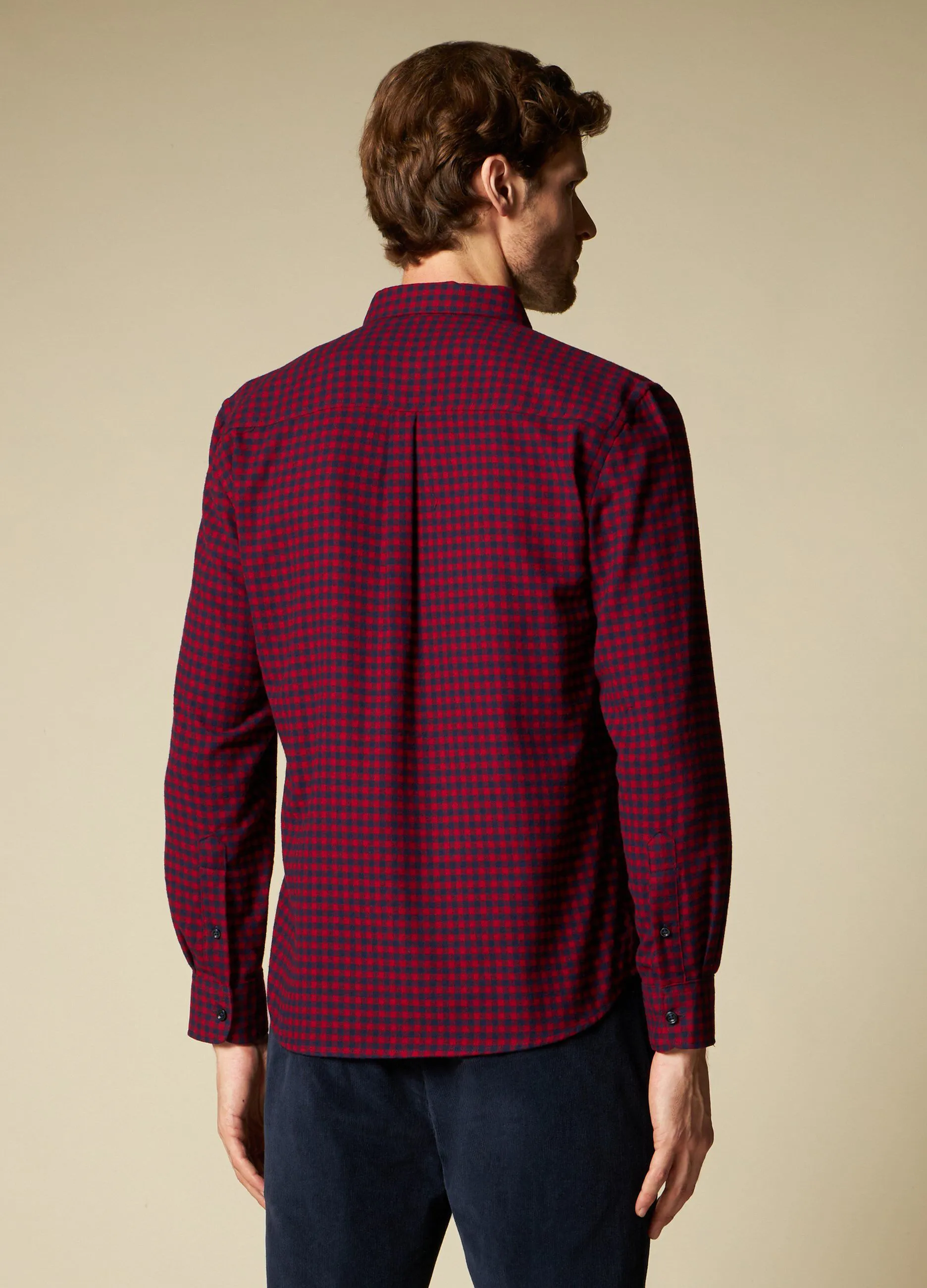 J. HART & BROS  Camicia check in flanella uomo