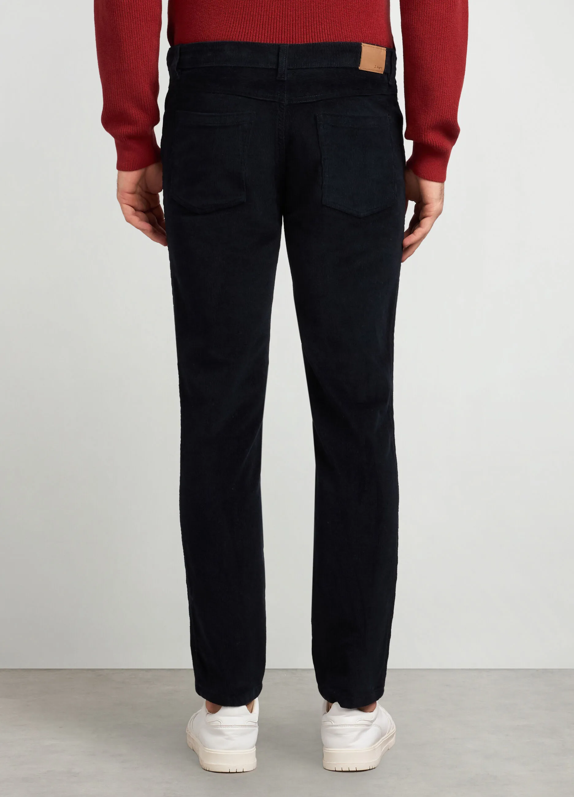 J. HART & BROS  Pantaloni 5 tasche slim fit in velluto a coste uomo