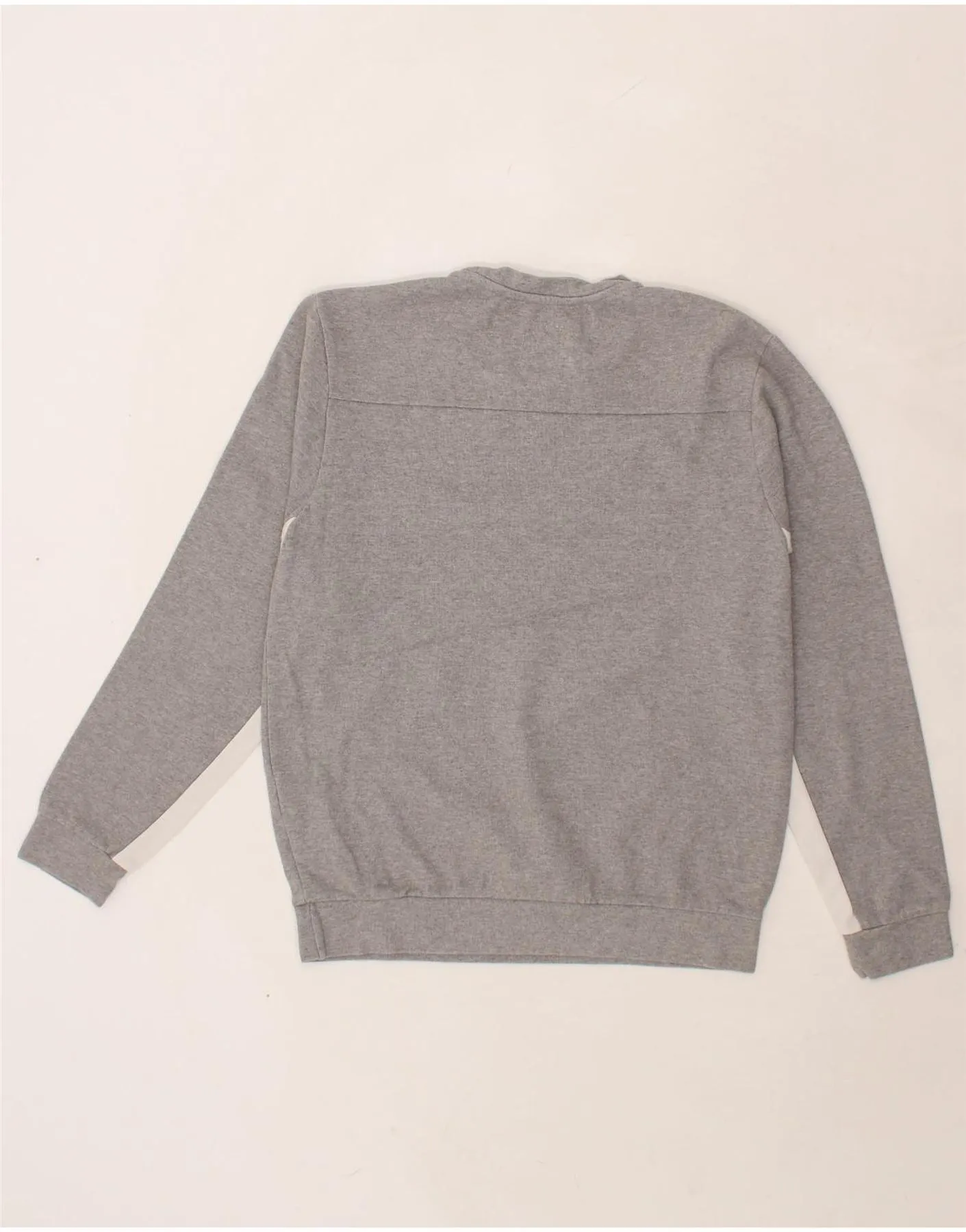 JACK WILLS Mens Graphic Sweatshirt Jumper Small Grey Colourblock Cotton