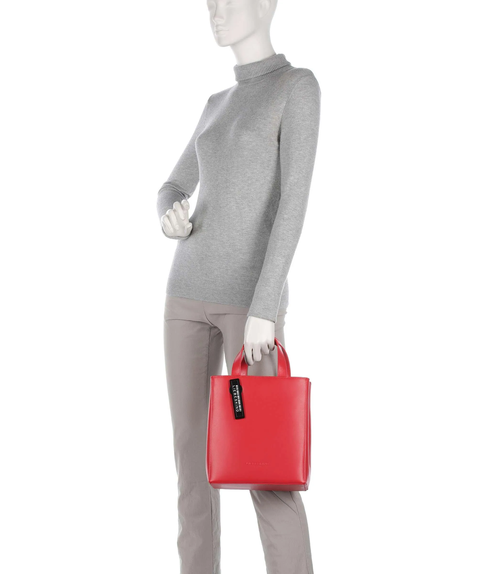  Liebeskind Paper Bag Carter S Borsa a mano pelle liscia rosso  
