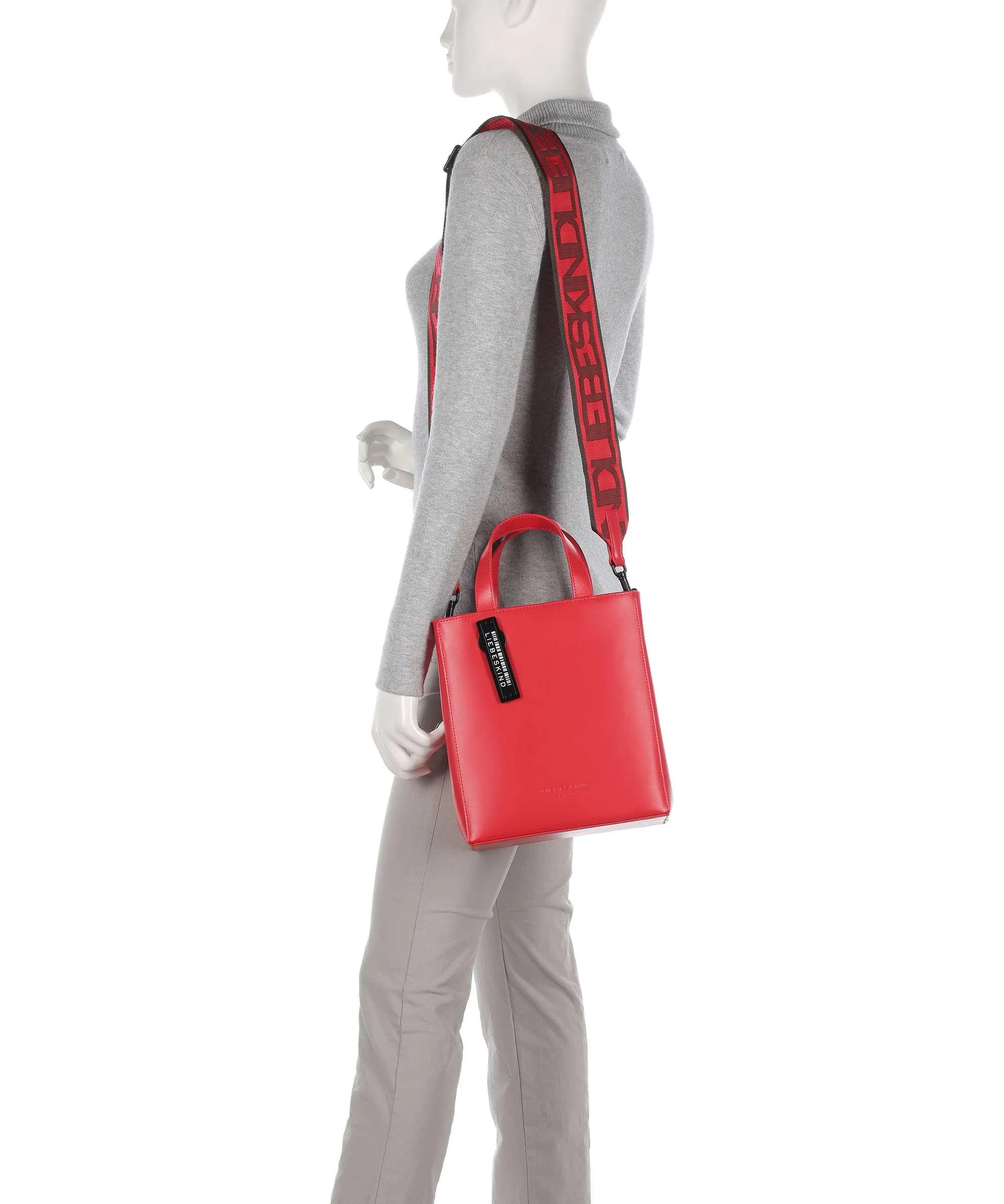  Liebeskind Paper Bag Carter S Borsa a mano pelle liscia rosso  
