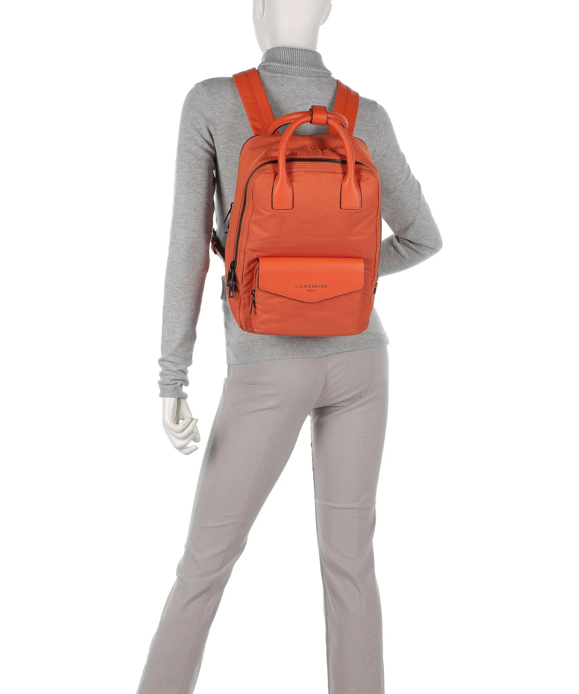  Liebeskind Travel Crisp Nylon L Zaino tissu arancio  