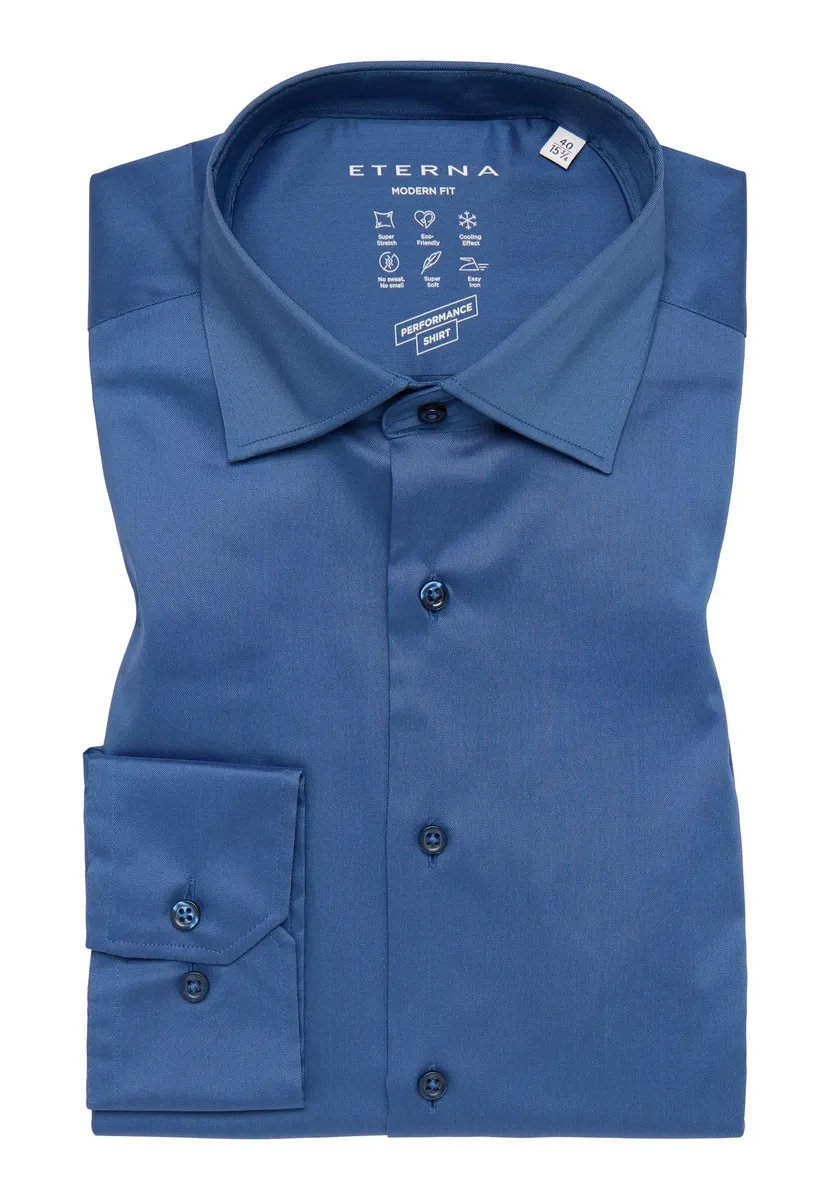 Light blue eternal, modern fit shirt in performance fabric