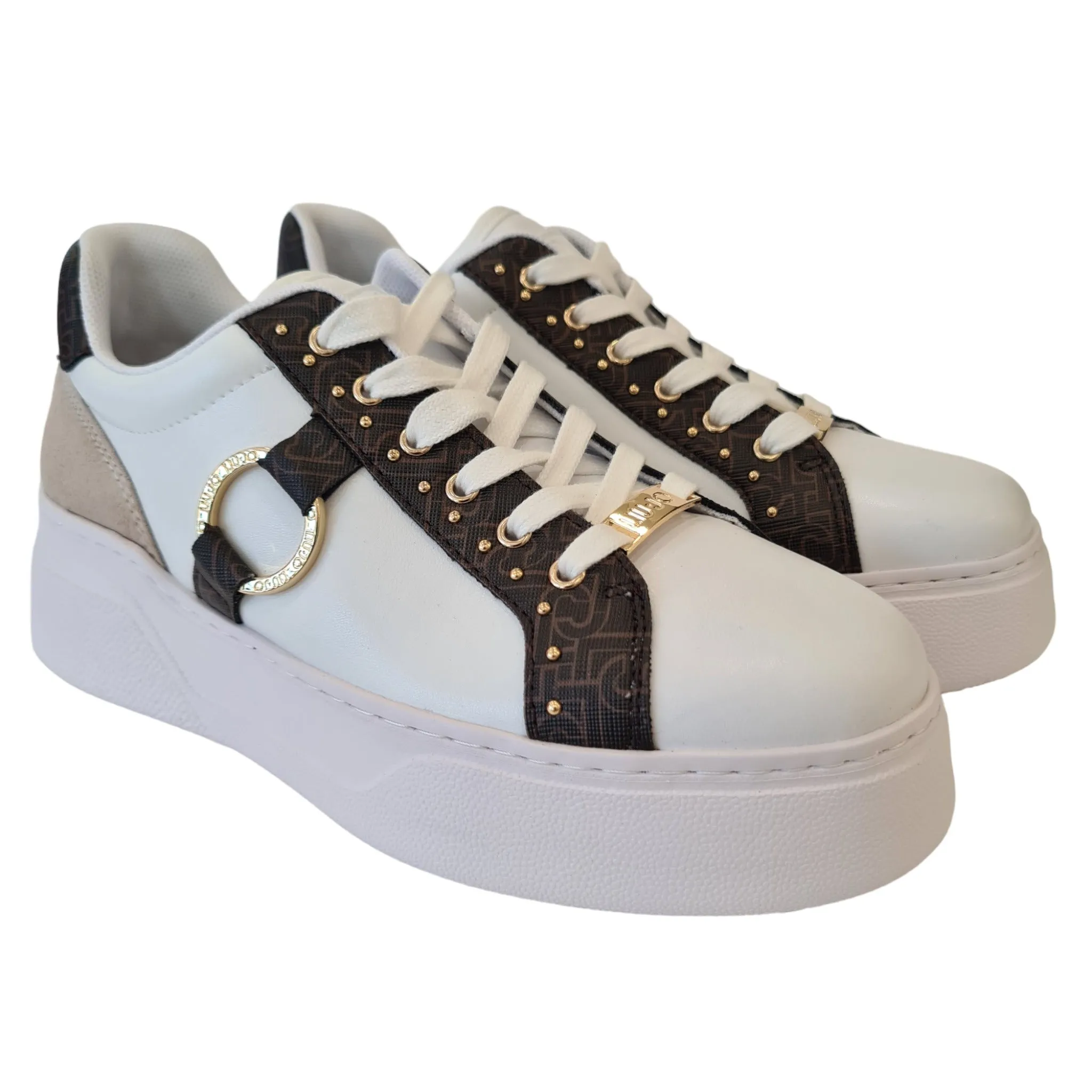 Liu-Jo Sneakers Donna Bianco-Marrone. Rif.771