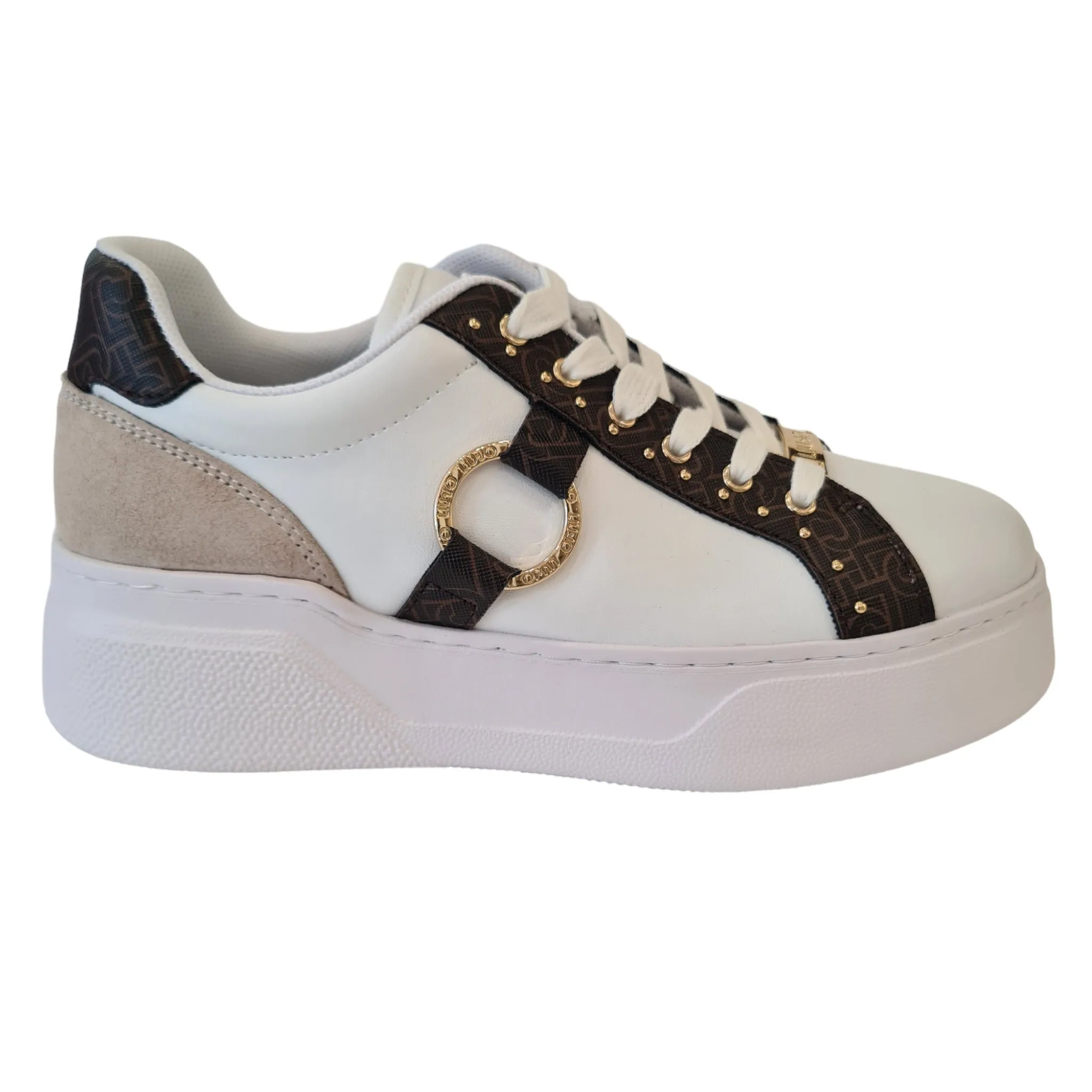 Liu-Jo Sneakers Donna Bianco-Marrone. Rif.771