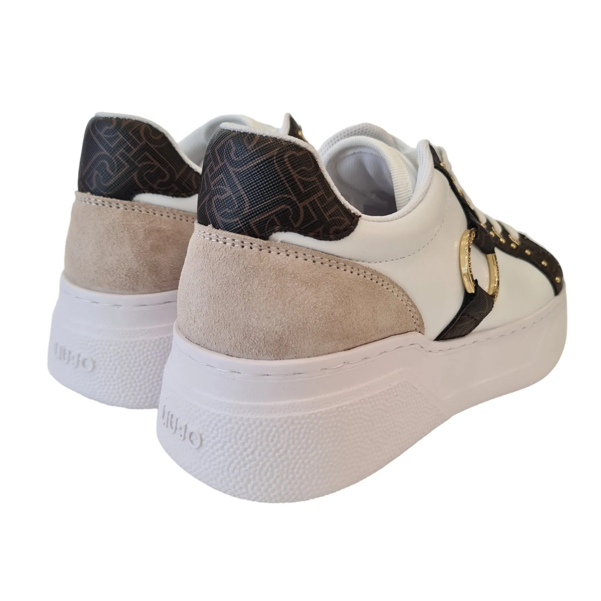 Liu-Jo Sneakers Donna Bianco-Marrone. Rif.771