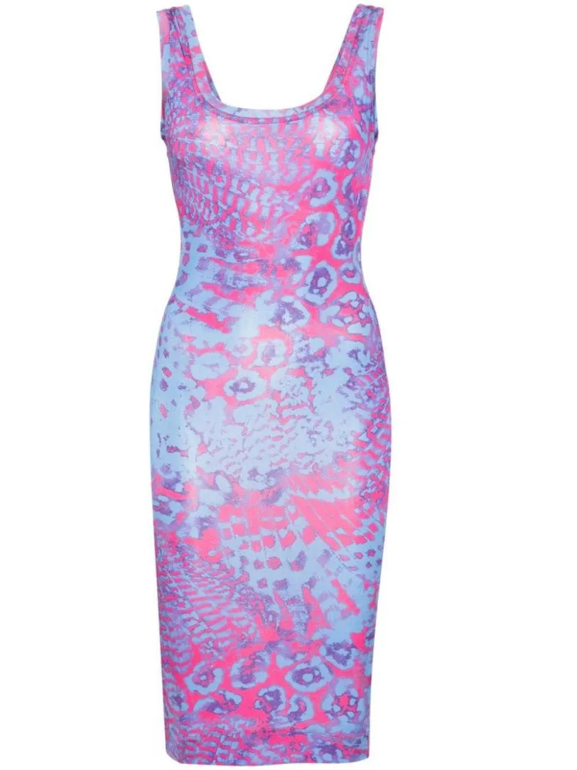 M ORGANZINO PRINT ANIMALIER Azzurro Multicolore