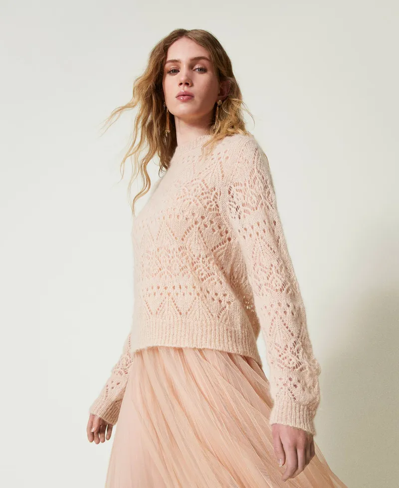 Maglia in misto mohair mix di punti