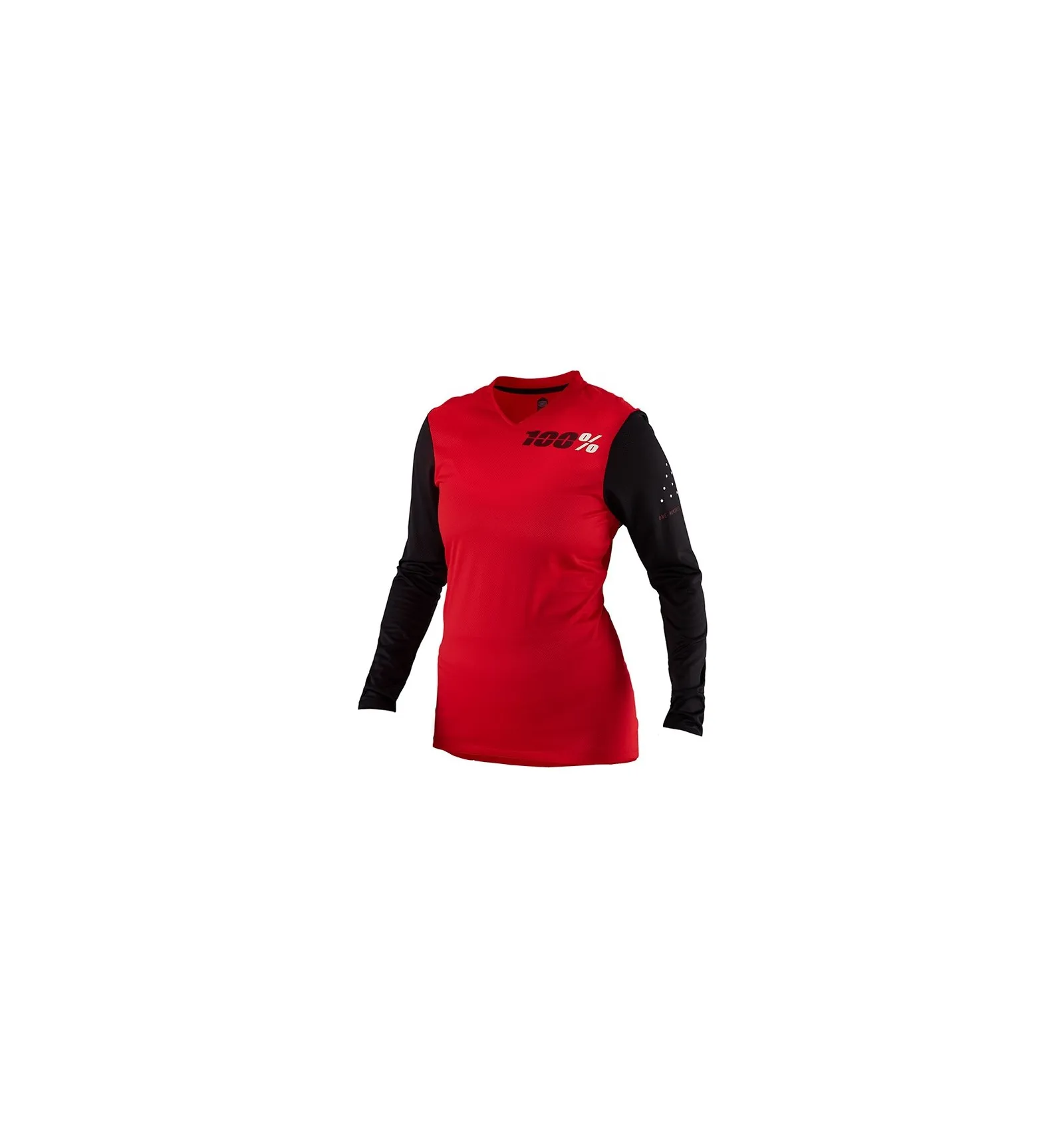 Maglia Manica Lunga 100% Rosso/Nero Taglia XL