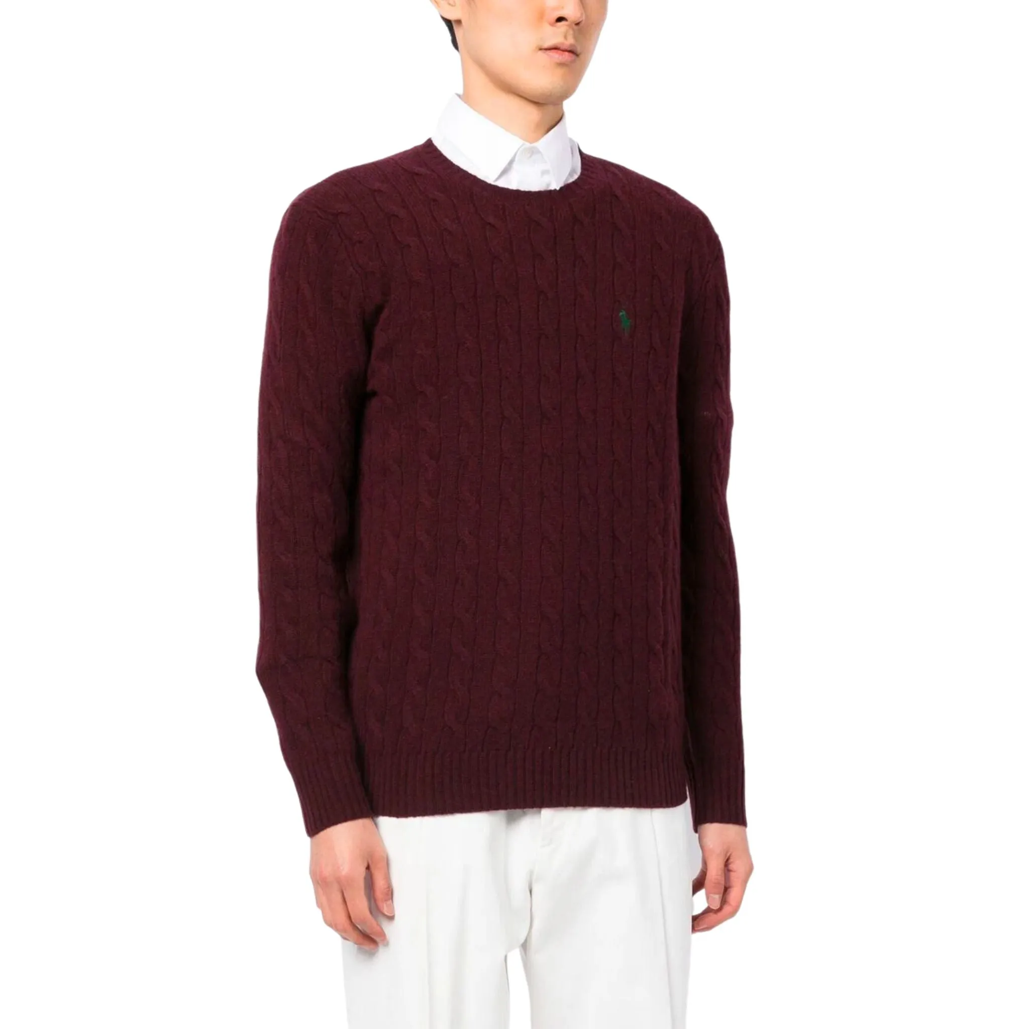 Maglia Uomo intrecciata Vino