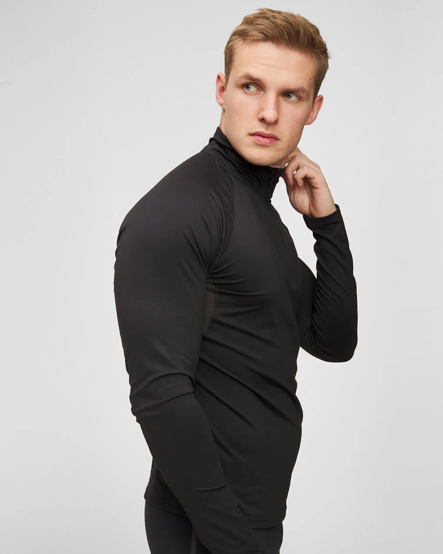 Maglietta a maniche lunghe da uomo BROOKS DASH 1/2 ZIP 211298001-1