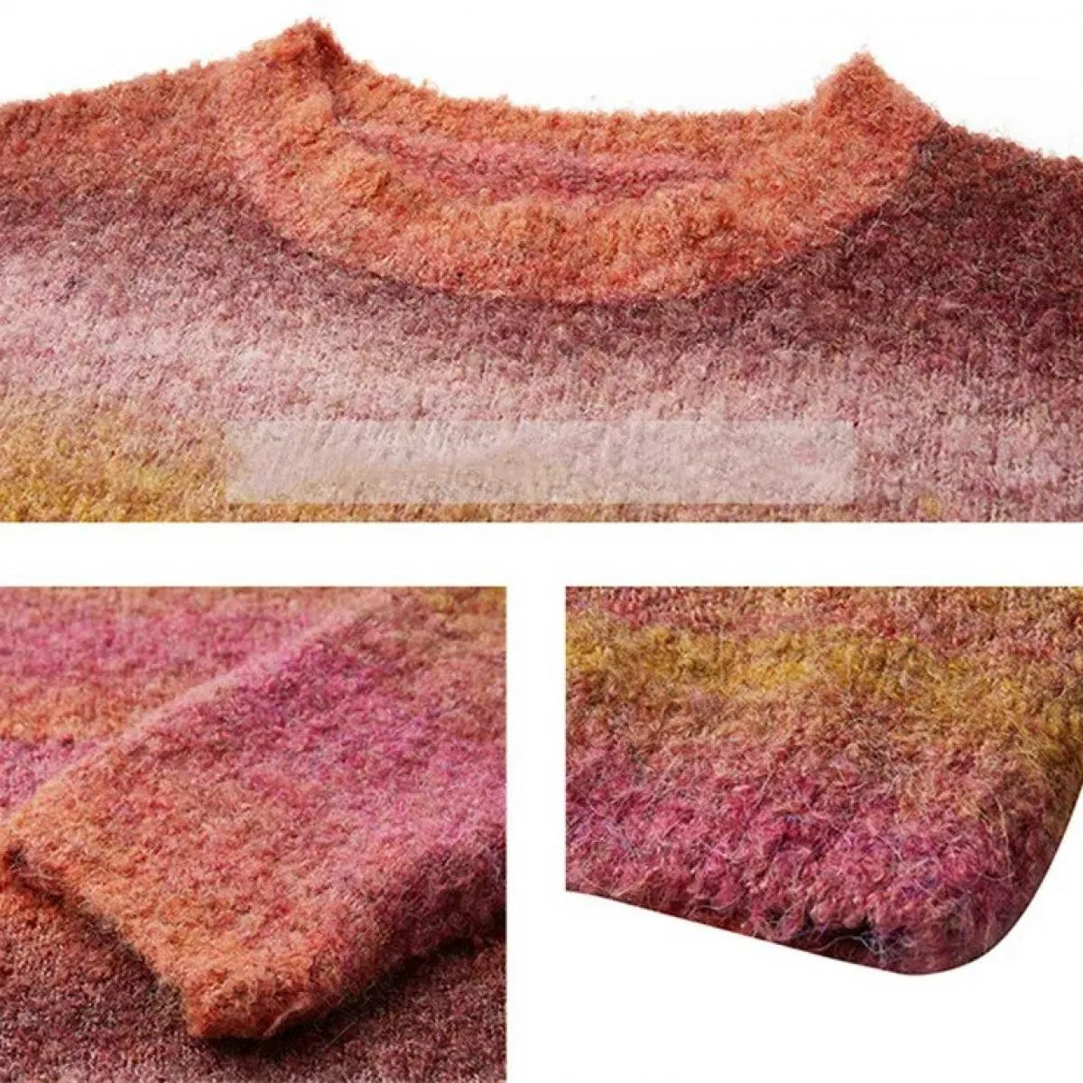 Maglione Donna Autunno Inverno 2023 Moda Pullover a maniche lunghe Chic Colorblock girocollo maglione allentato maglione  Top