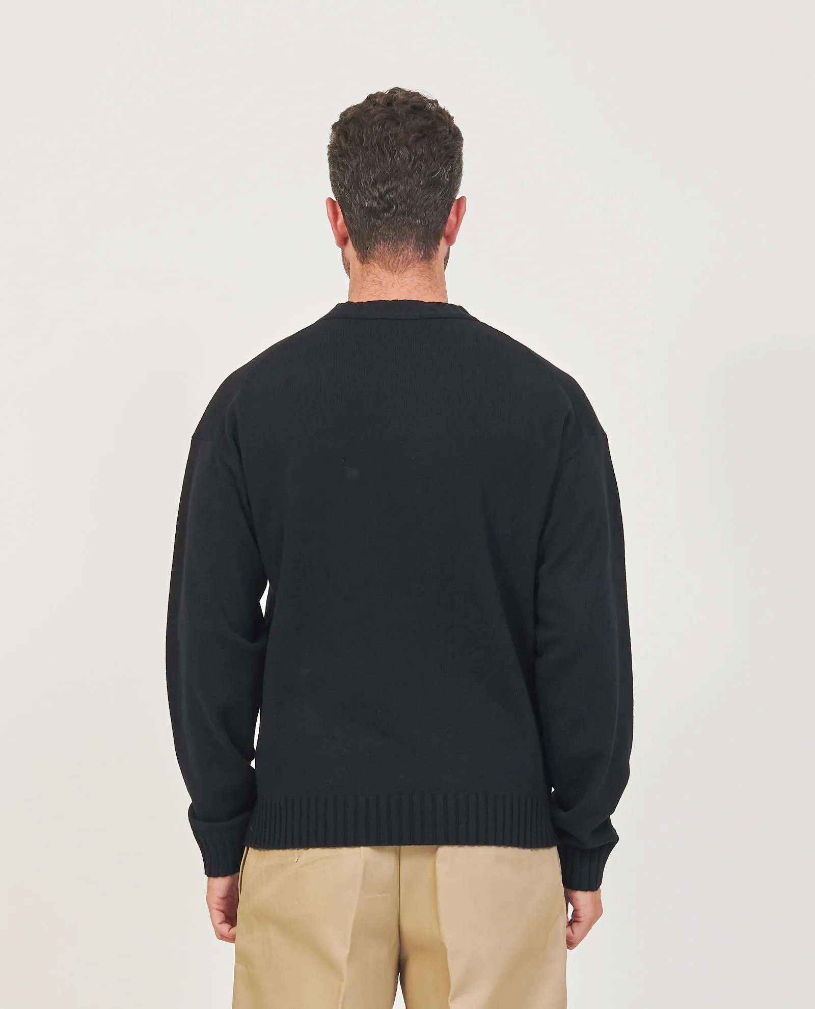 Maglione Hugo Boss in misto lana con logo scomposto