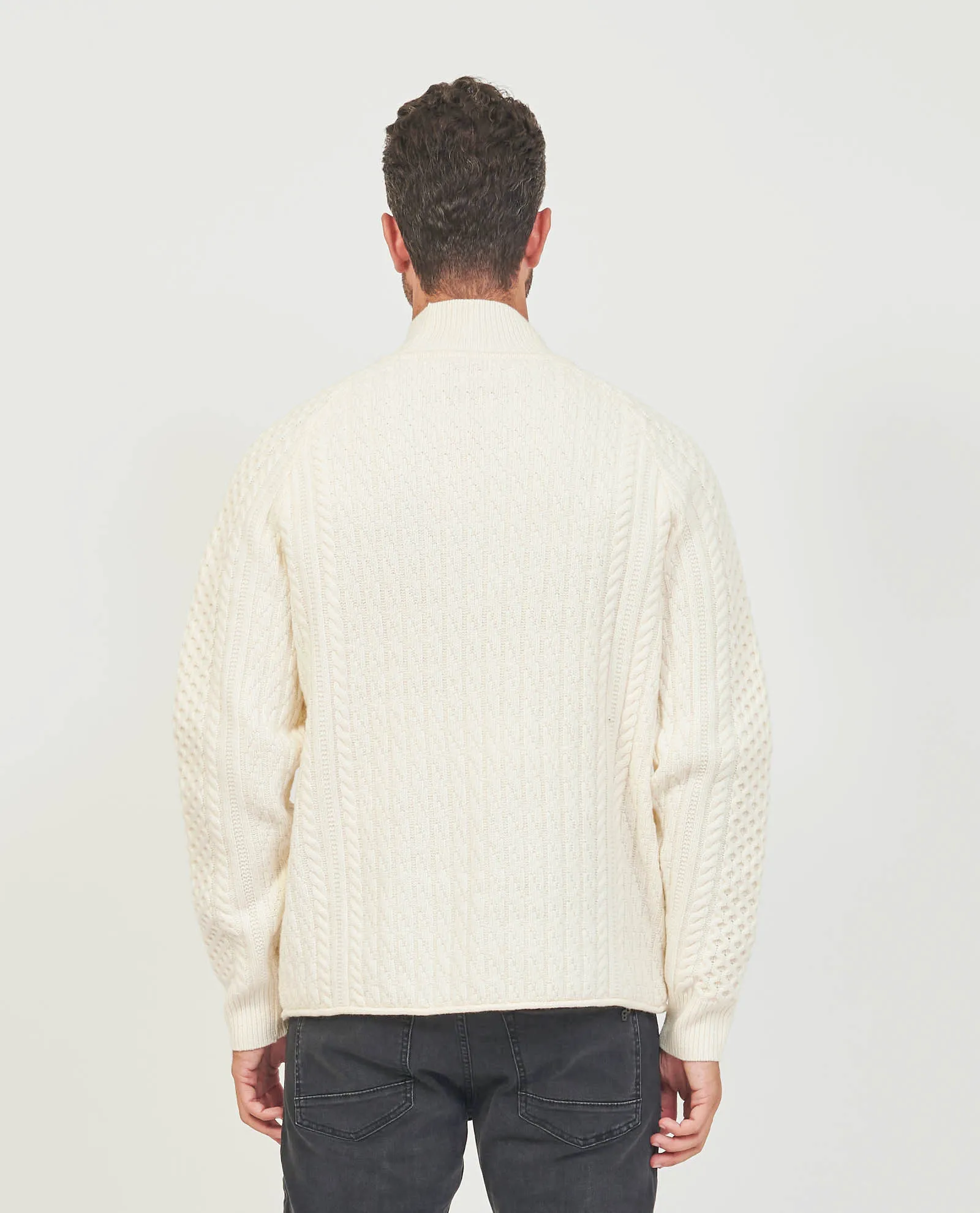 Maglione Hugo modello oversize in misto lana con trecce