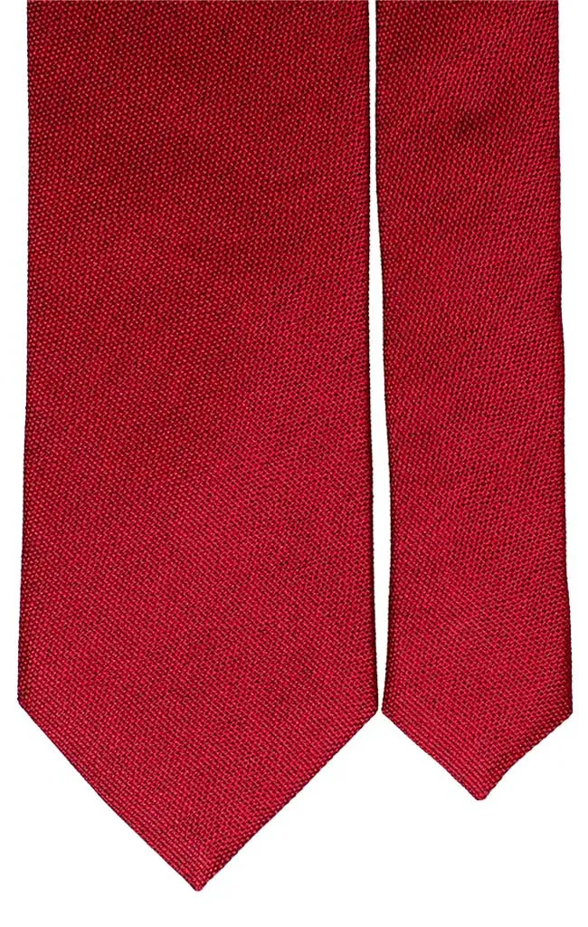 Man Red Silk Tie Tone on Tone Micro Pattern 5104