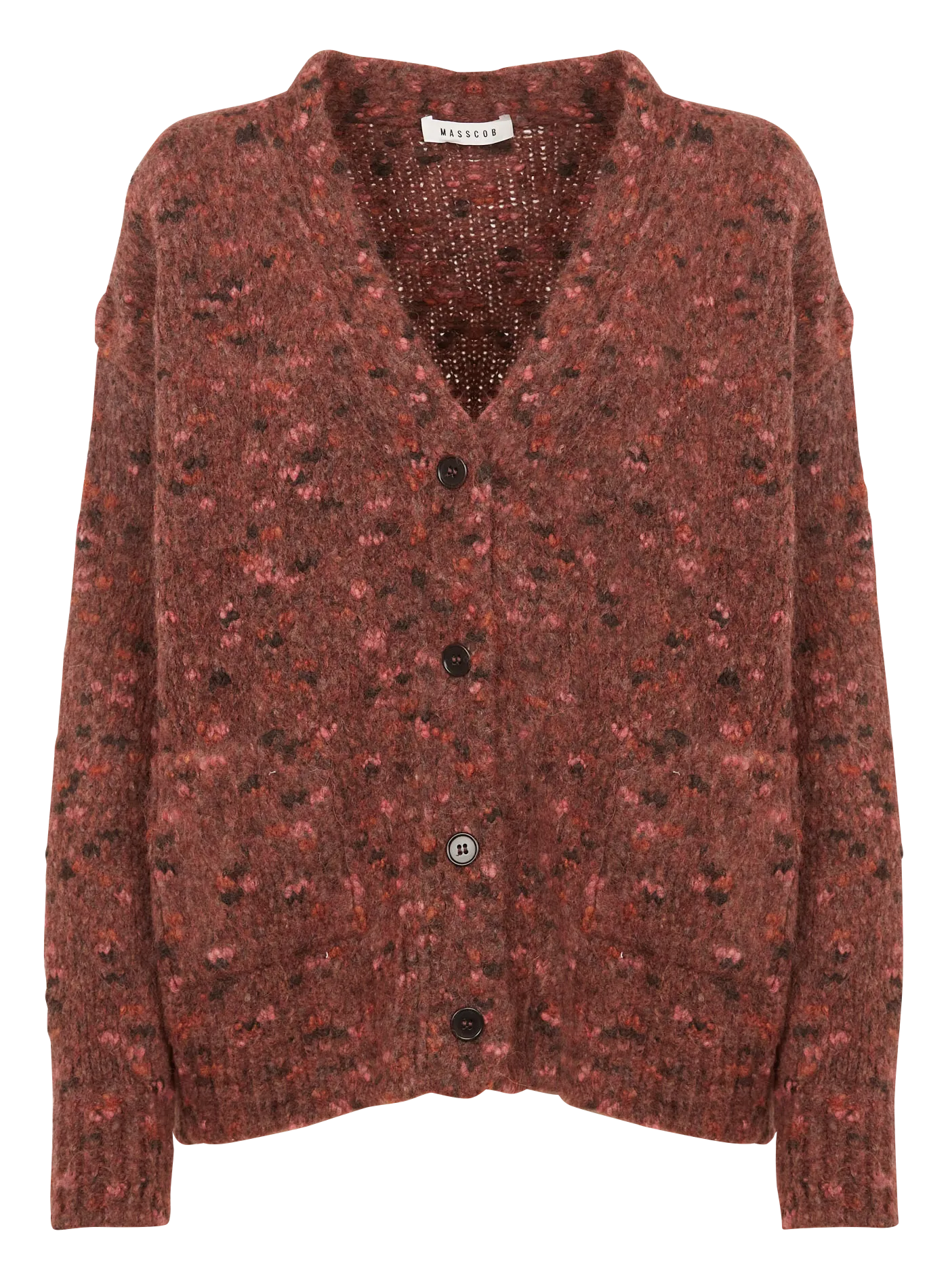  MASSCOB   BARBEAU - Cardigan scollo a V in misto alpaca | Multicolore
