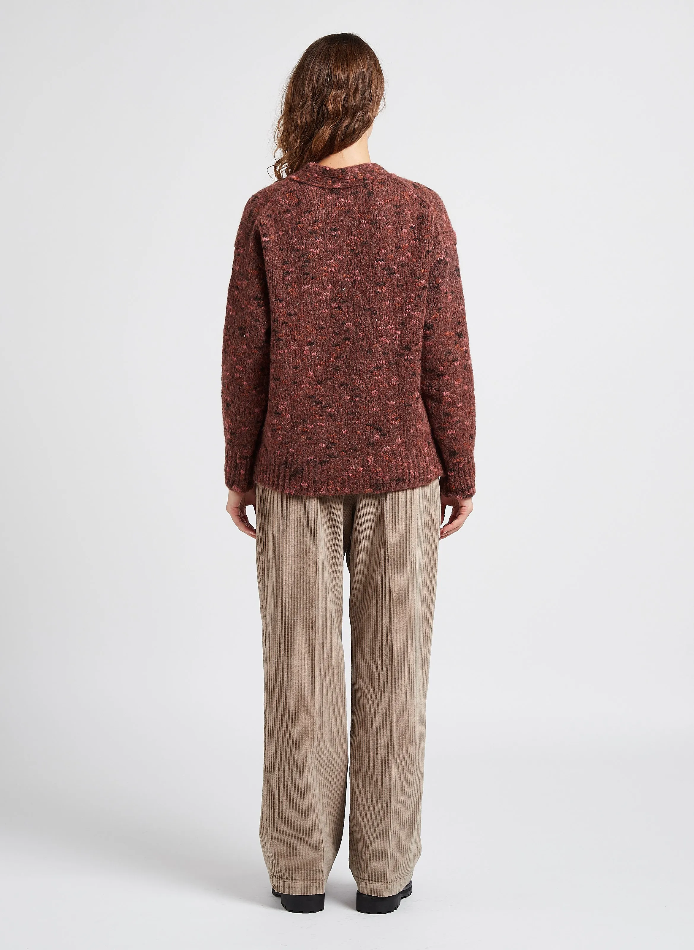  MASSCOB   BARBEAU - Cardigan scollo a V in misto alpaca | Multicolore