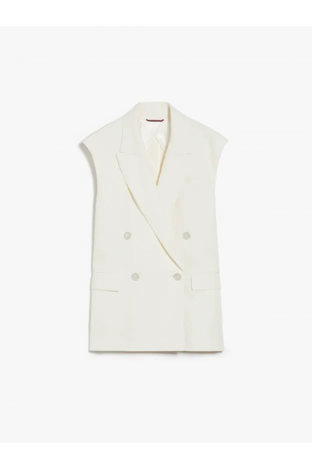 Max Mara Eliche Gilet doppiopetto in lino