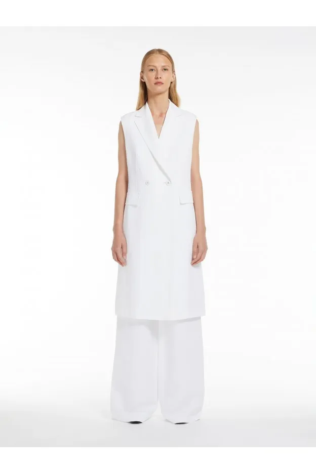 Max Mara Rosanna Gilet lungo in viscosa e lino