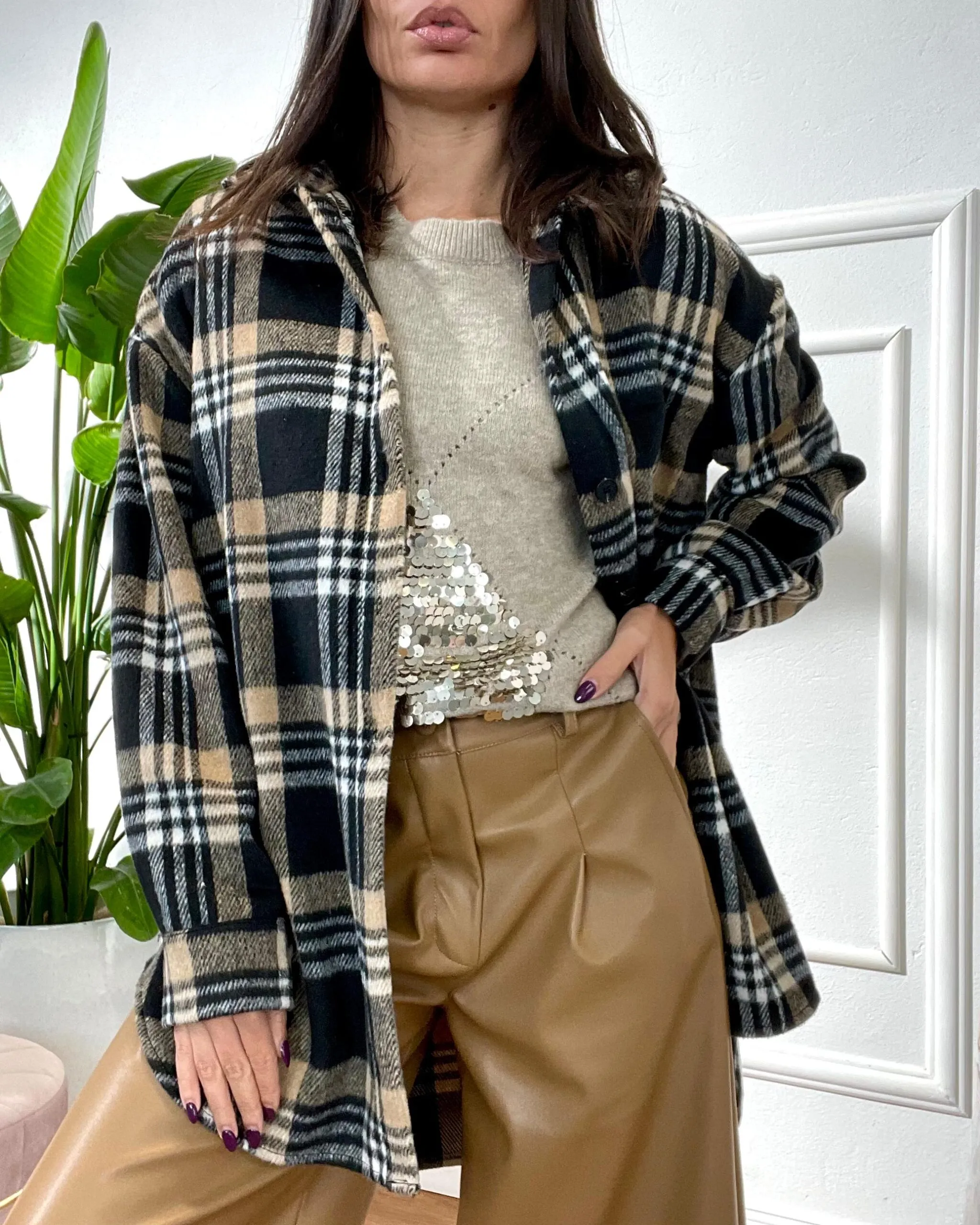 MAXI CAMICIA CHECK 369