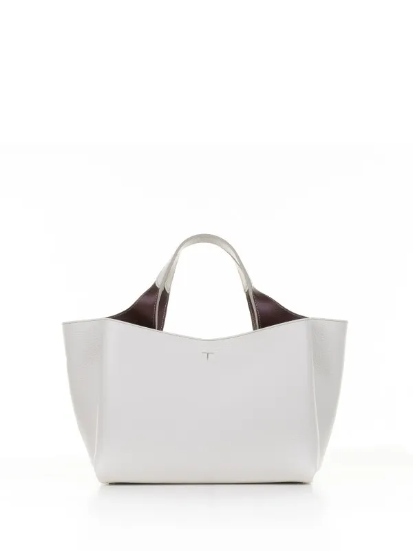 Mini leather bag with shoulder strap