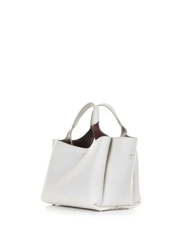 Mini leather bag with shoulder strap