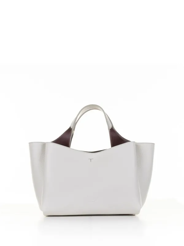 Mini leather bag with shoulder strap