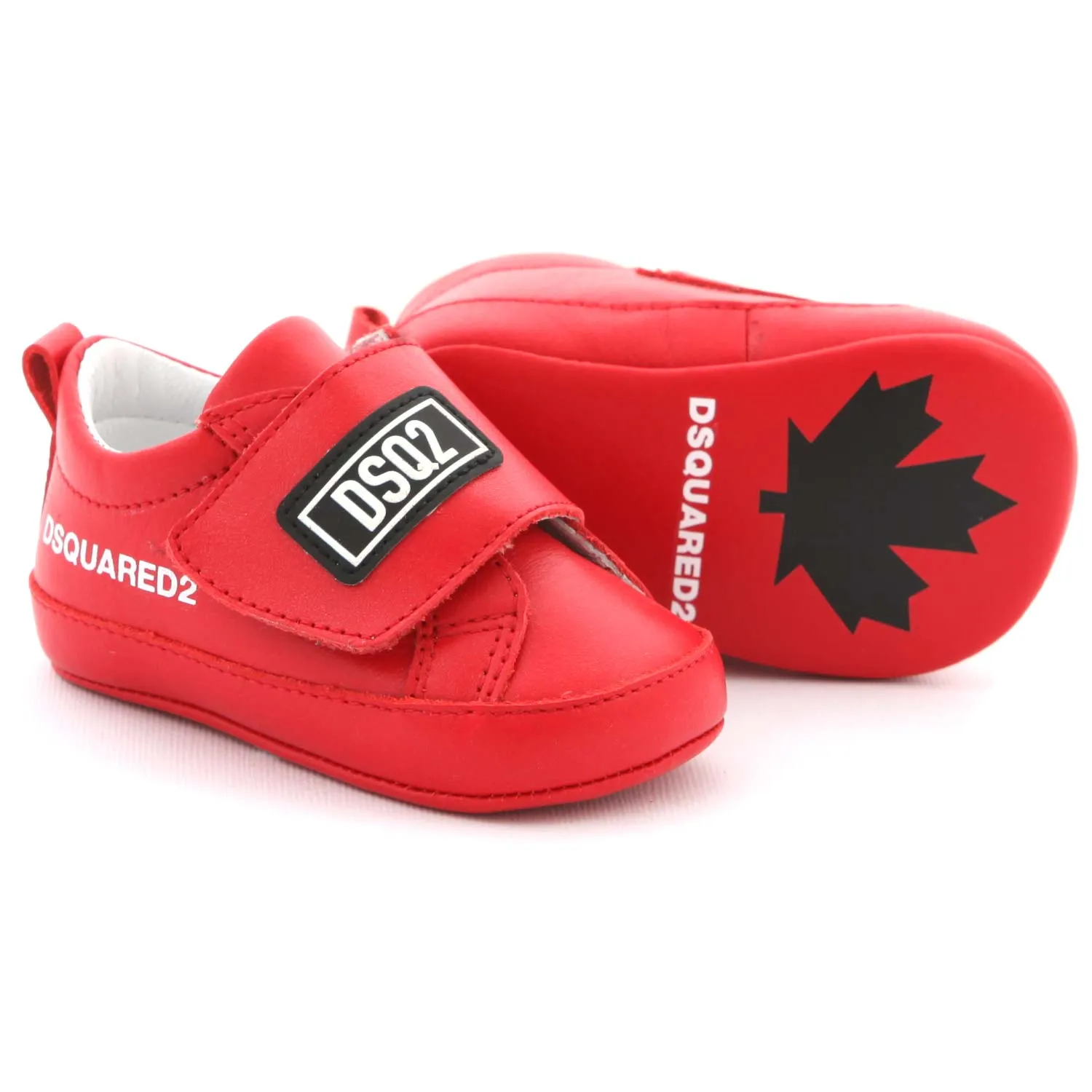 Mini Sneaker In Pelle Rossa Bebè Unisex