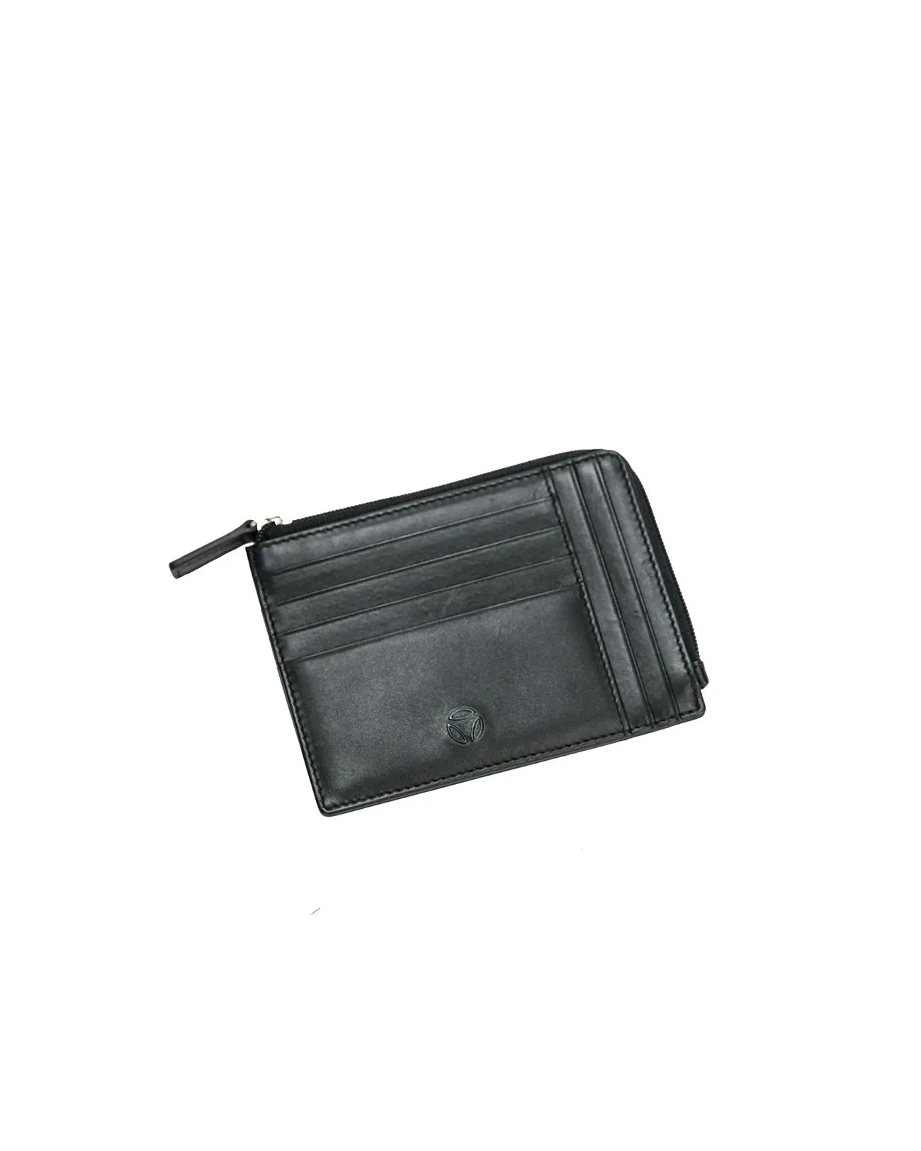Momo Design - Portafoglio in pelle con zip RFID