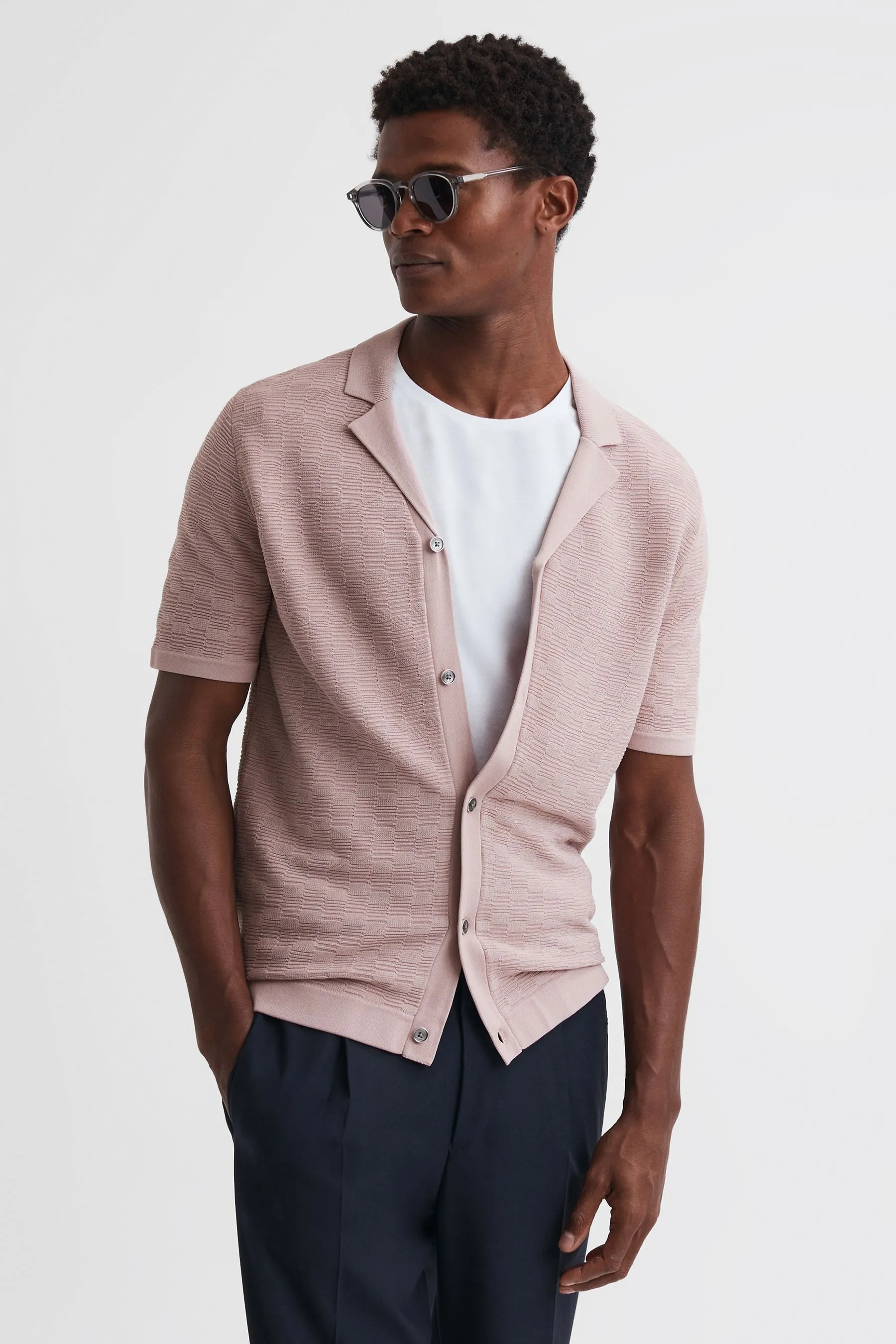 Multicolore - Lunar - Camicia testurizzata con bottoni    