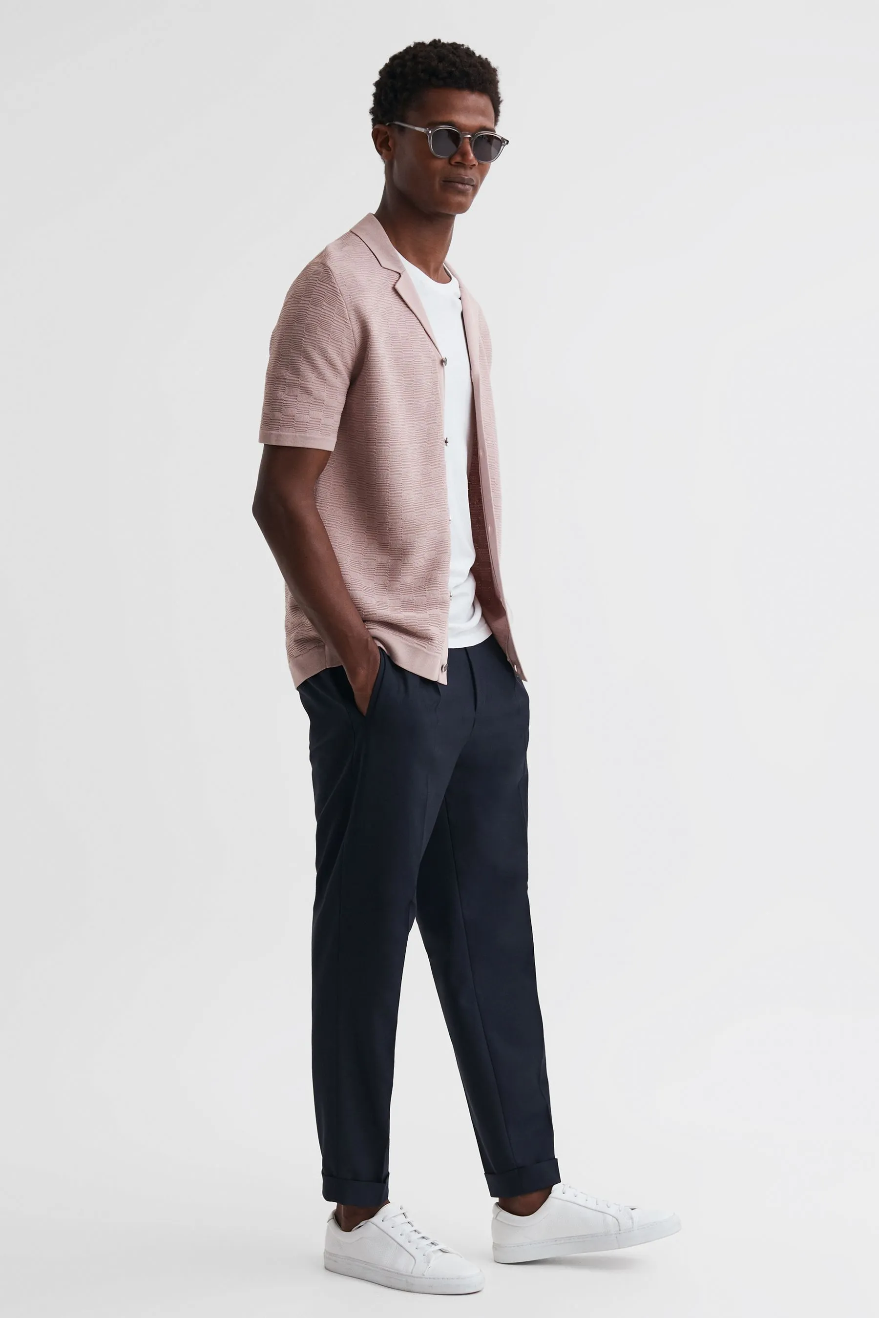 Multicolore - Lunar - Camicia testurizzata con bottoni    