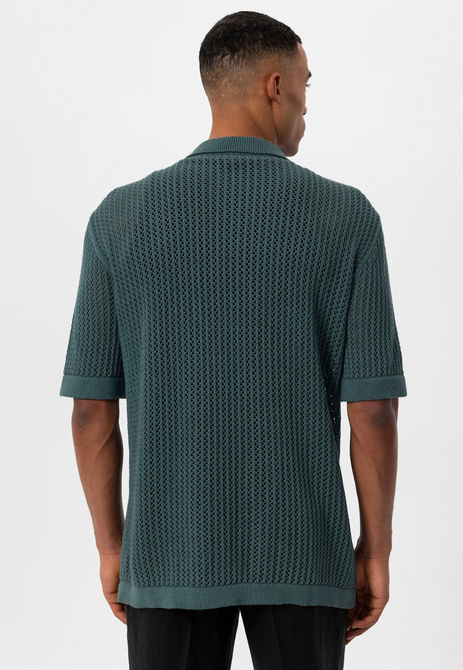 NIAMEY  SHORT SLEEVE REGULAR FIT  CELLULAR KNITTED - Cardigan