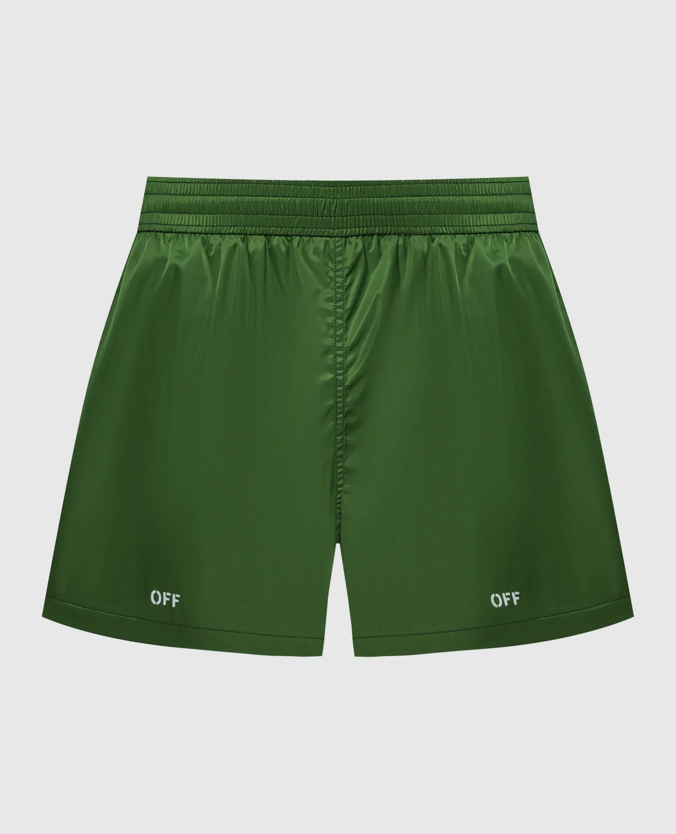 Off-White Shorts da bagno verdi con stampa logo OMFD011S24FAB001