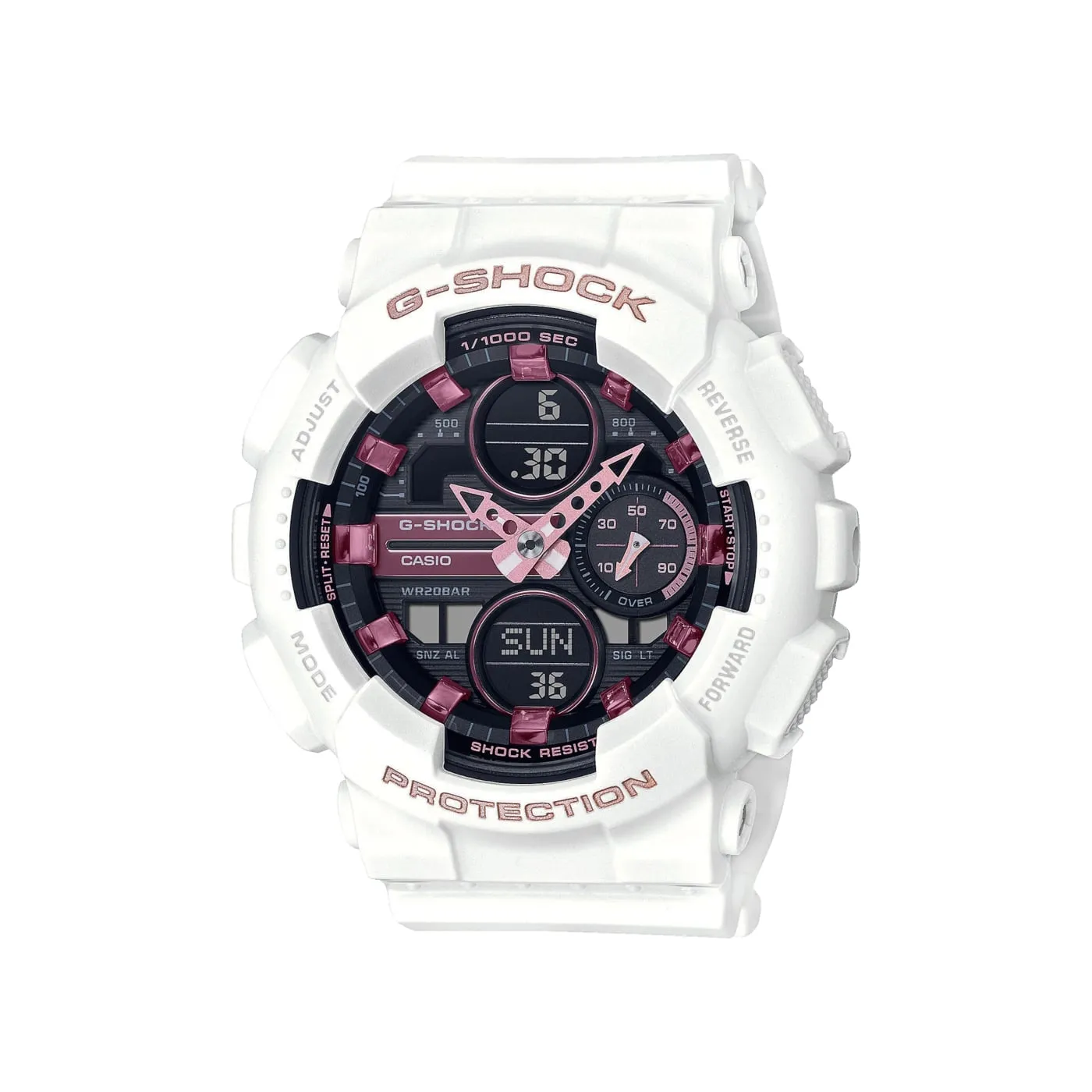Orologio Multifunzione Donna Bianco e Rosa Casio G-Shock GMA-S140M-7AER
