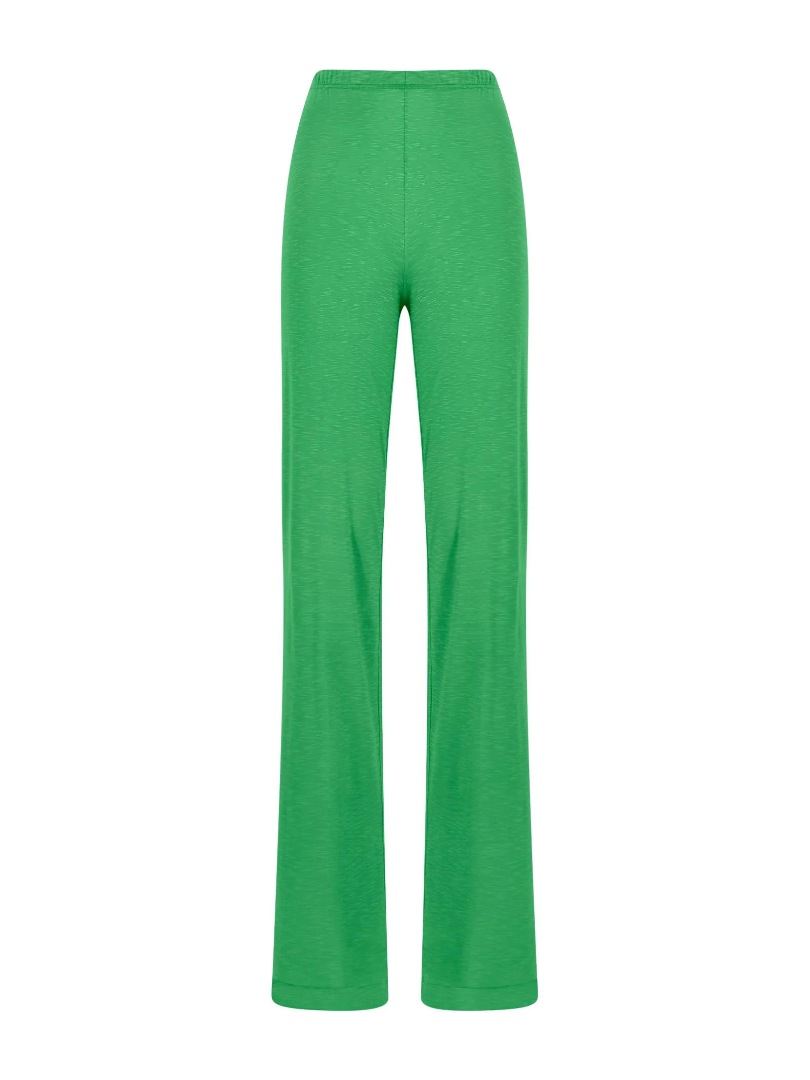 Pantalone a palazzo in slub Jersey di viscosa - Bright Green