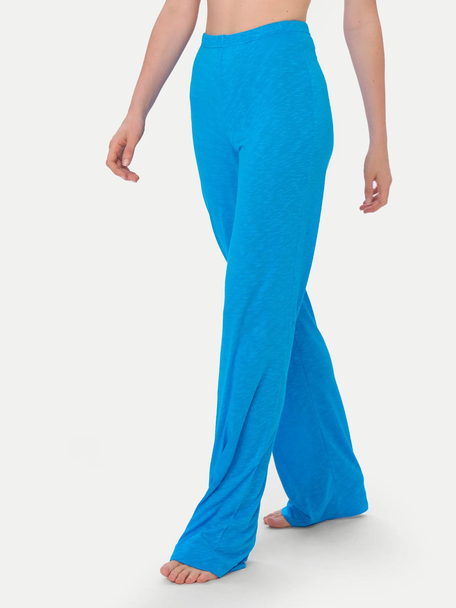 Pantalone a palazzo in slub Jersey di viscosa - Copiativo