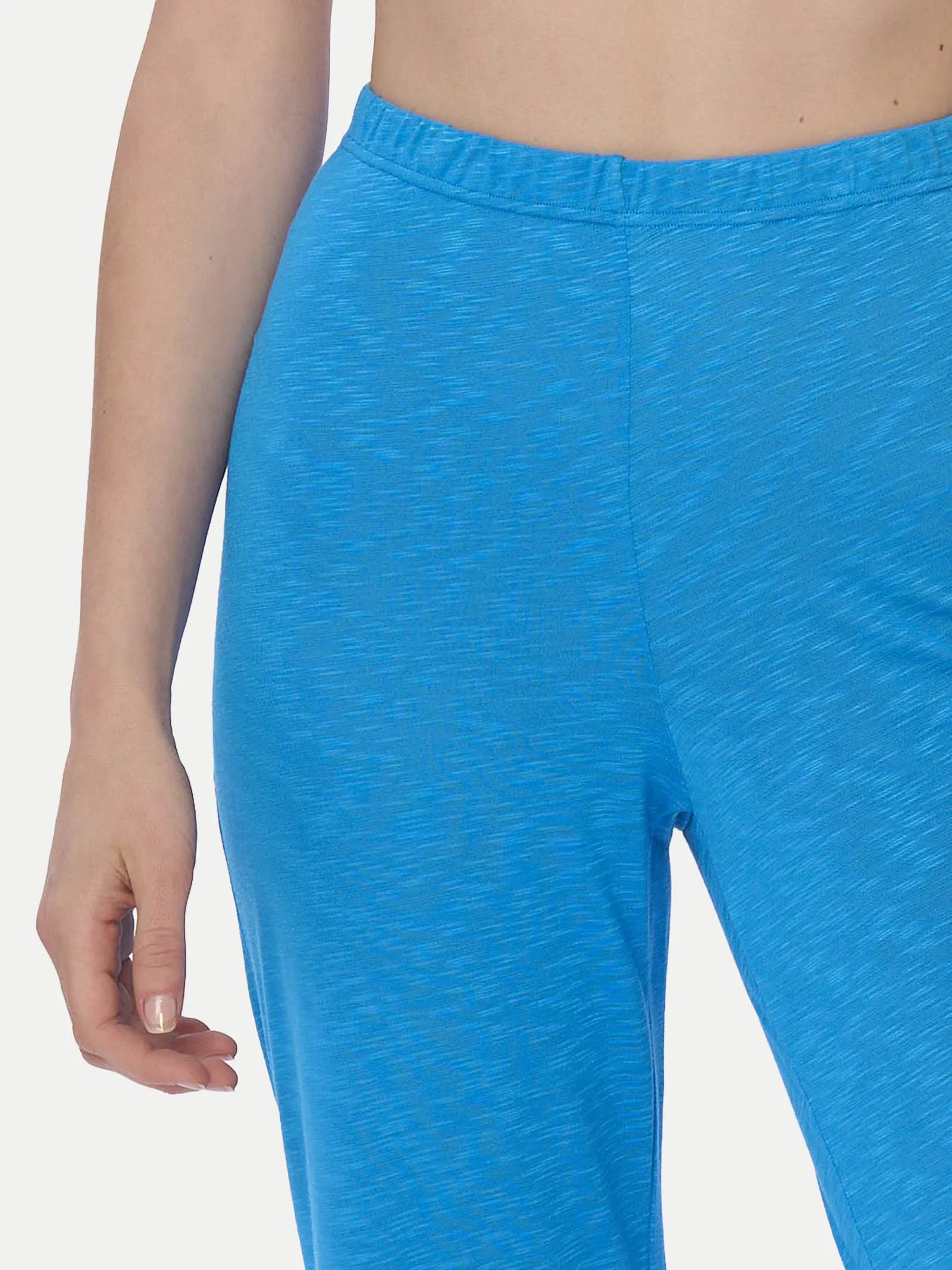 Pantalone a palazzo in slub Jersey di viscosa - Copiativo
