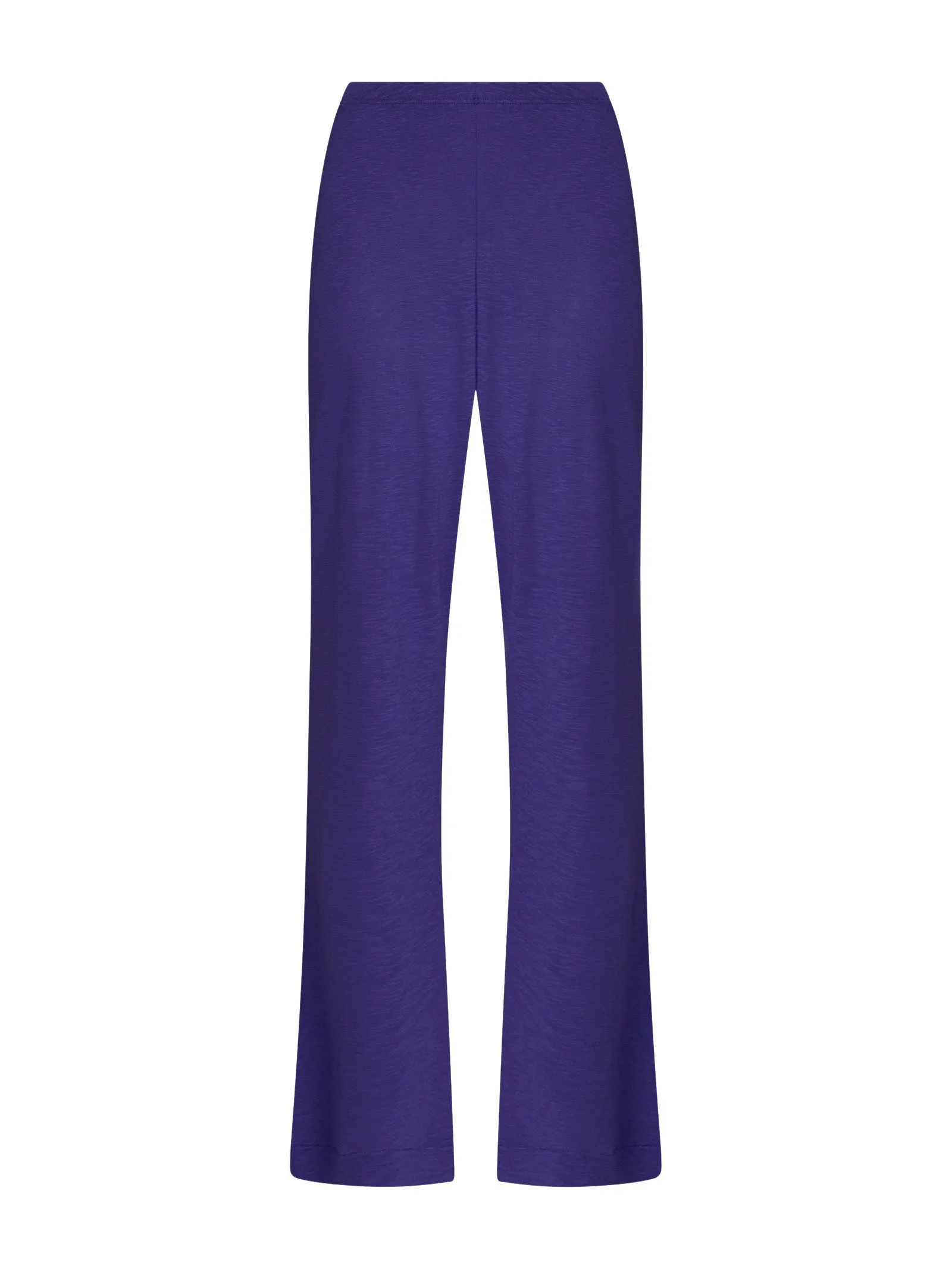 Pantalone a palazzo in slub Jersey di viscosa - Prism Violet