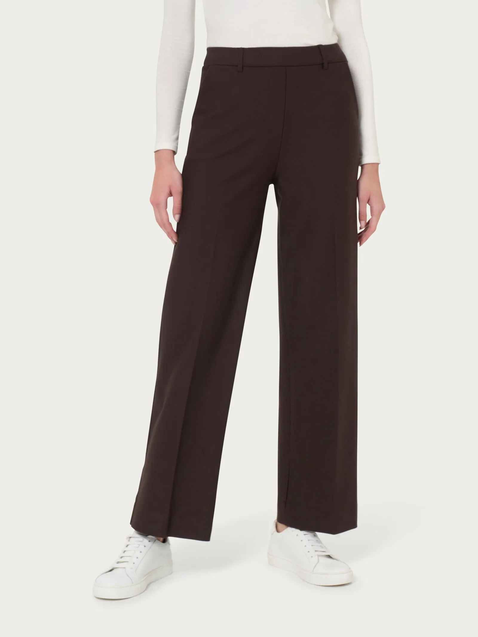 Pantalone ampio alla caviglia in Compact - Chocolate Torte