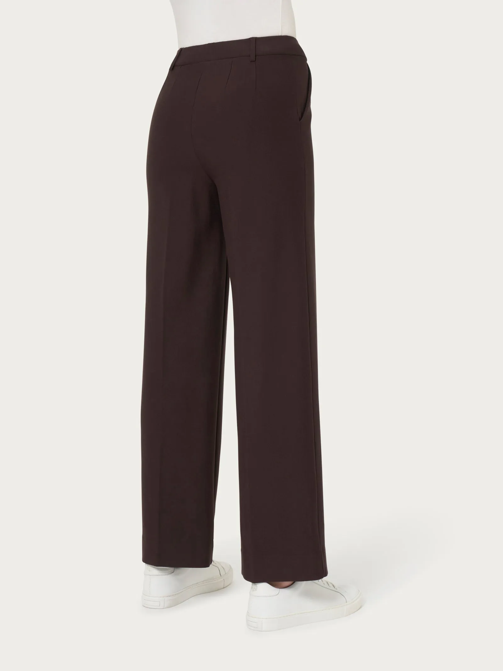 Pantalone ampio alla caviglia in Compact - Chocolate Torte