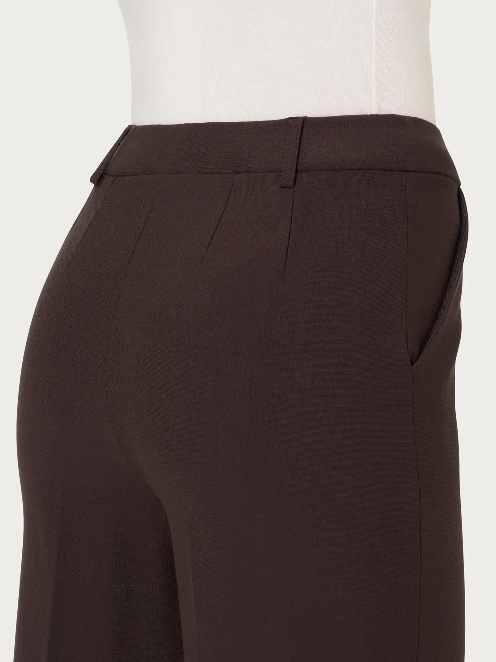 Pantalone ampio alla caviglia in Compact - Chocolate Torte