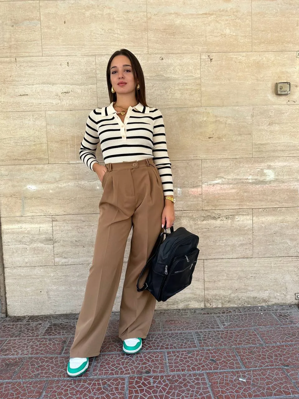 Pantalone Cammello Wide Joy